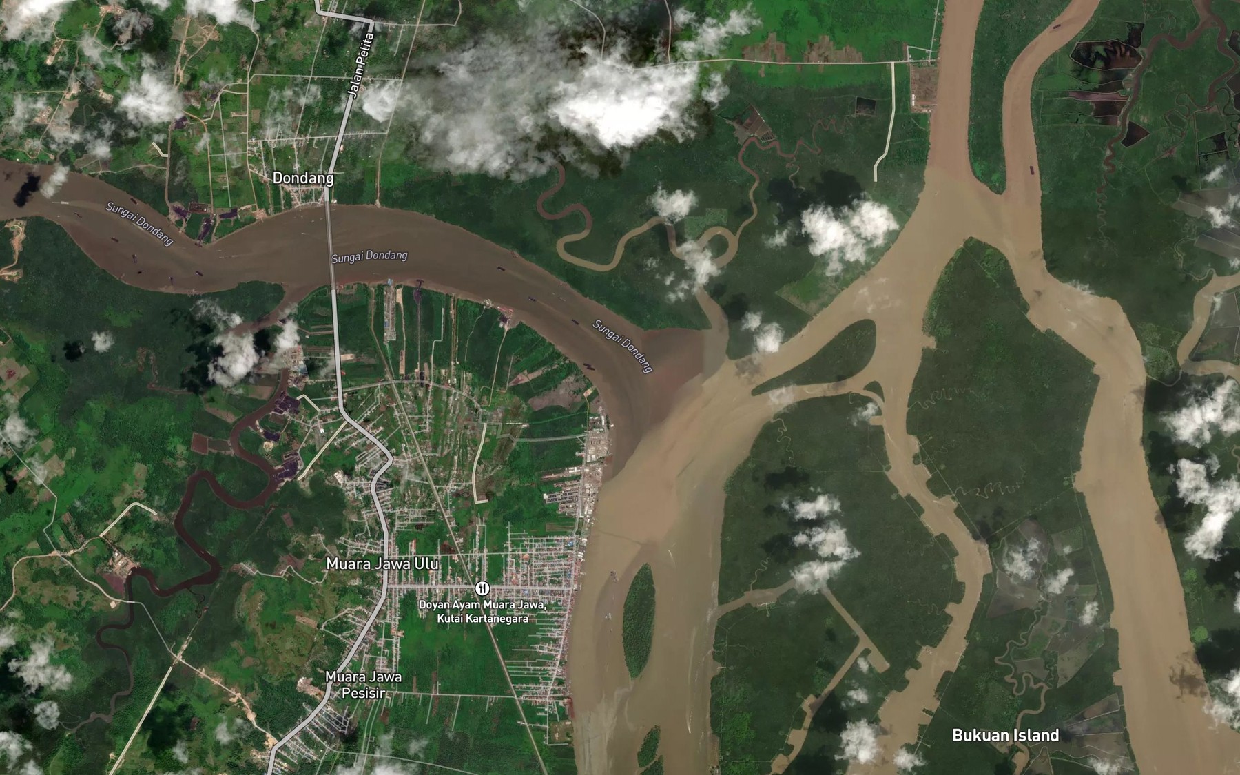 Satellite map of the Sungai Dondang