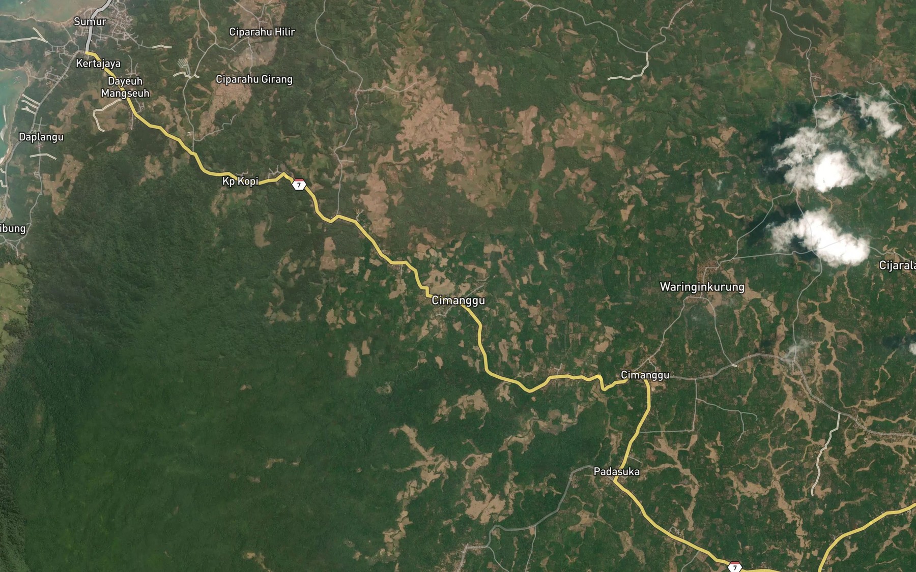 Satellite map of the Ci Nengah