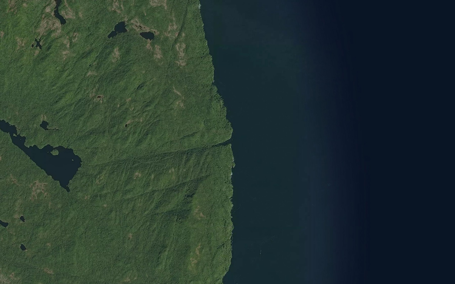 Satellite map of the Canoe Cove