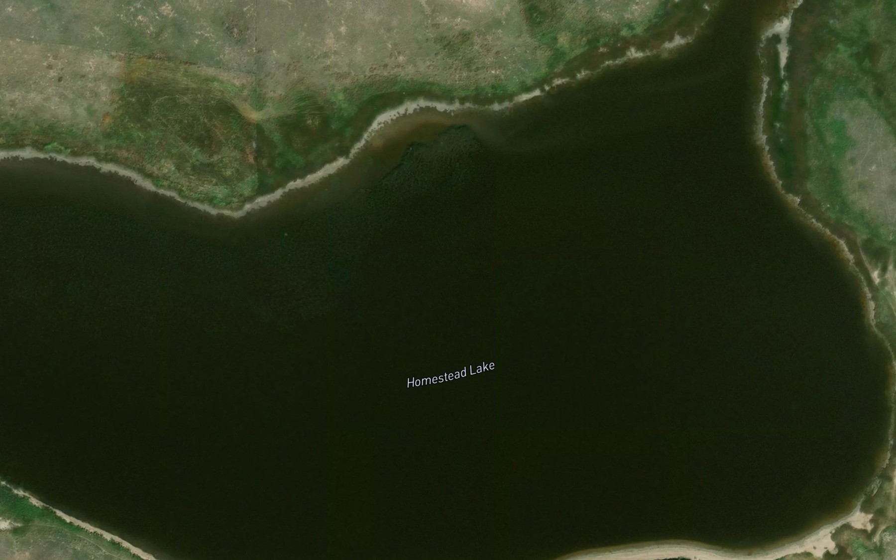 Satellite map of the Homestead Lake