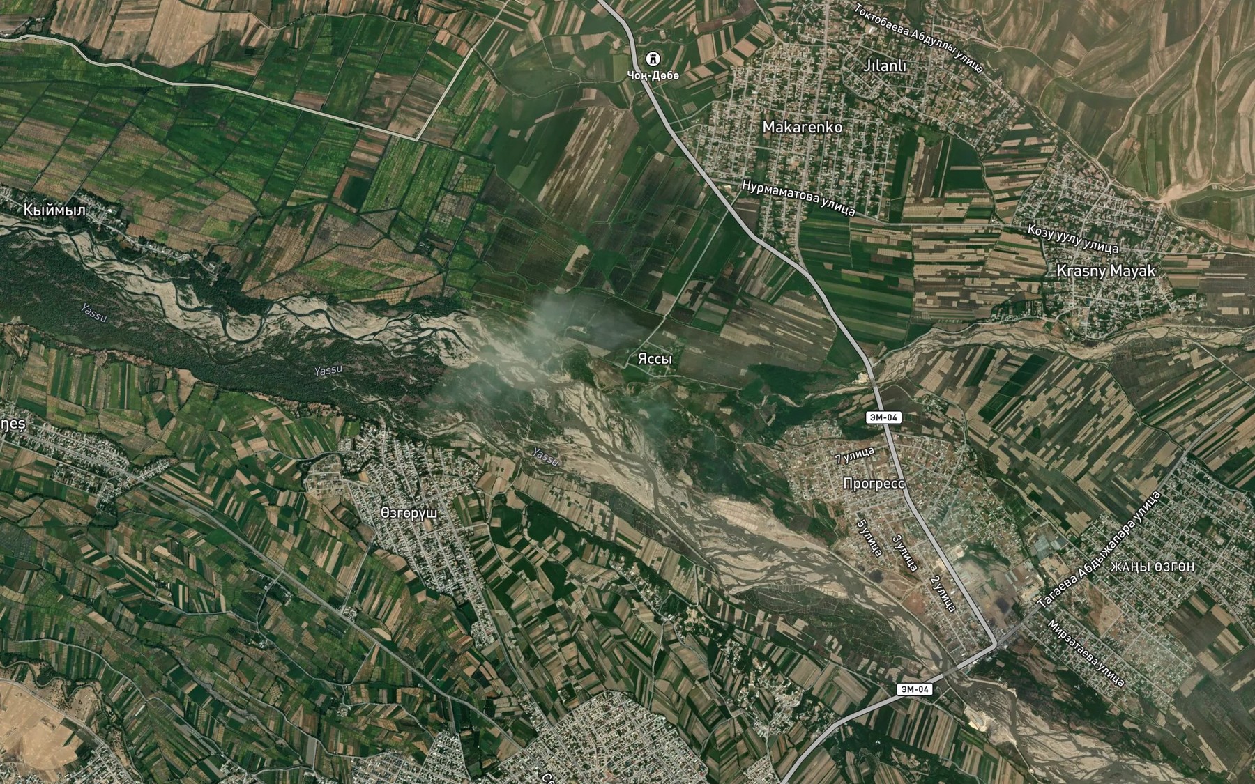 Satellite map of the Zerger