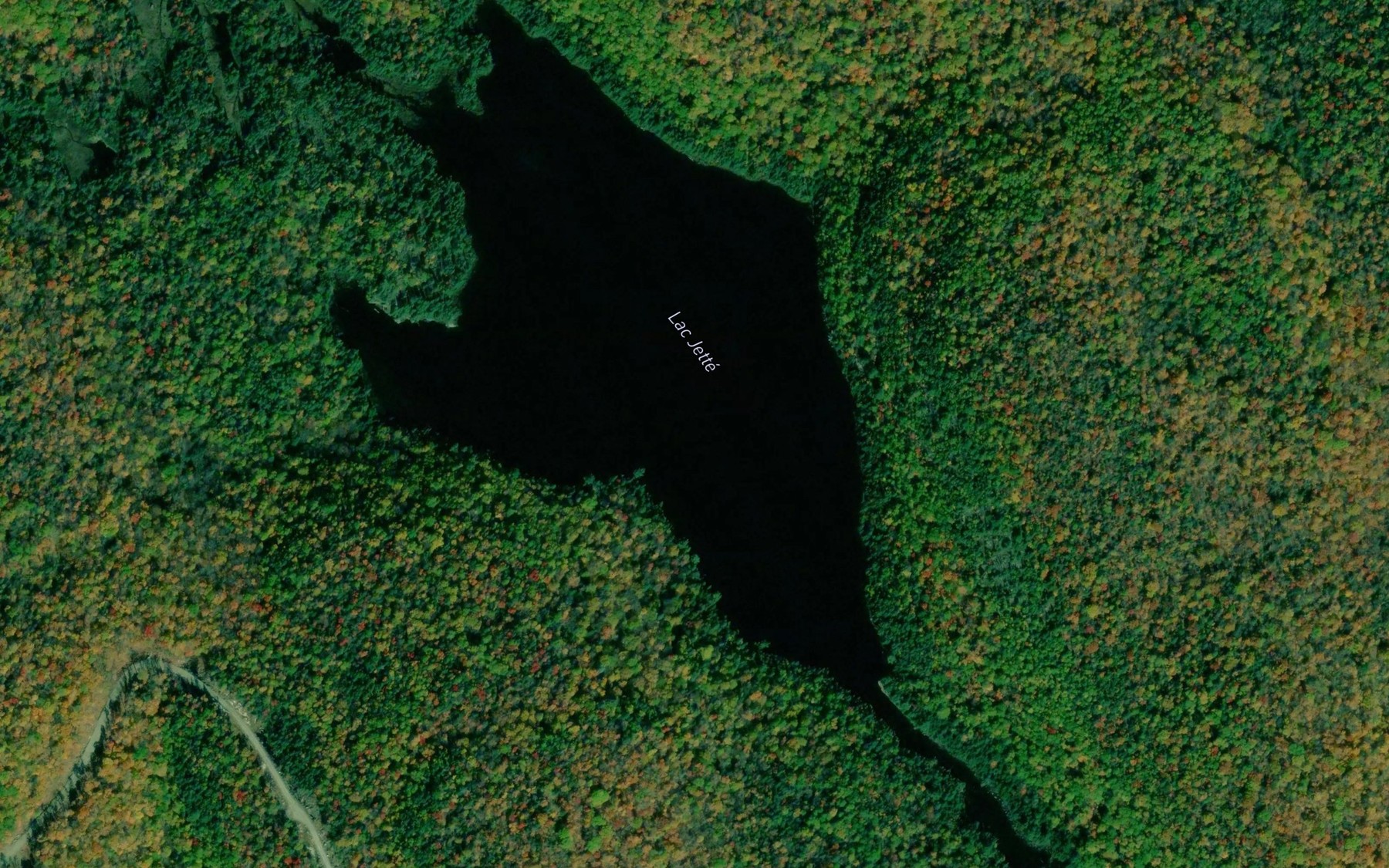 Satellite map of the Lac Jette