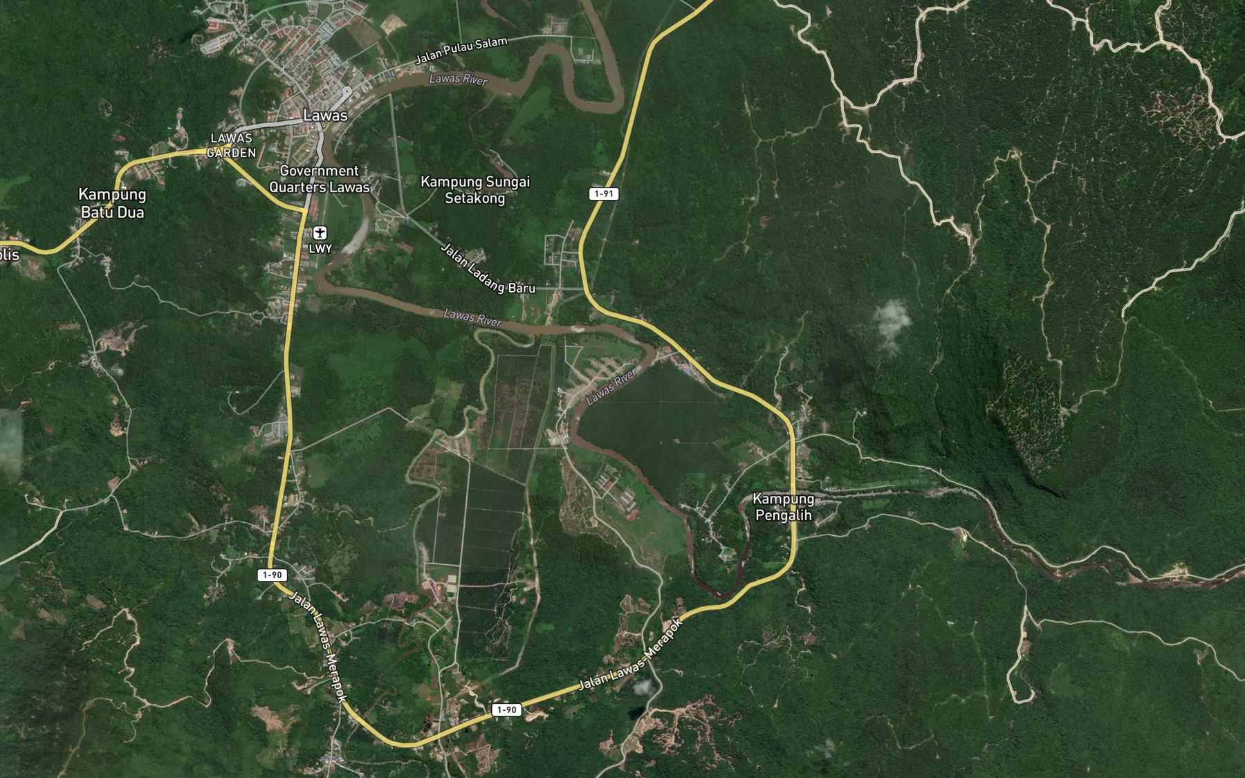 Satellite map of the Sungai Lukutan Besar