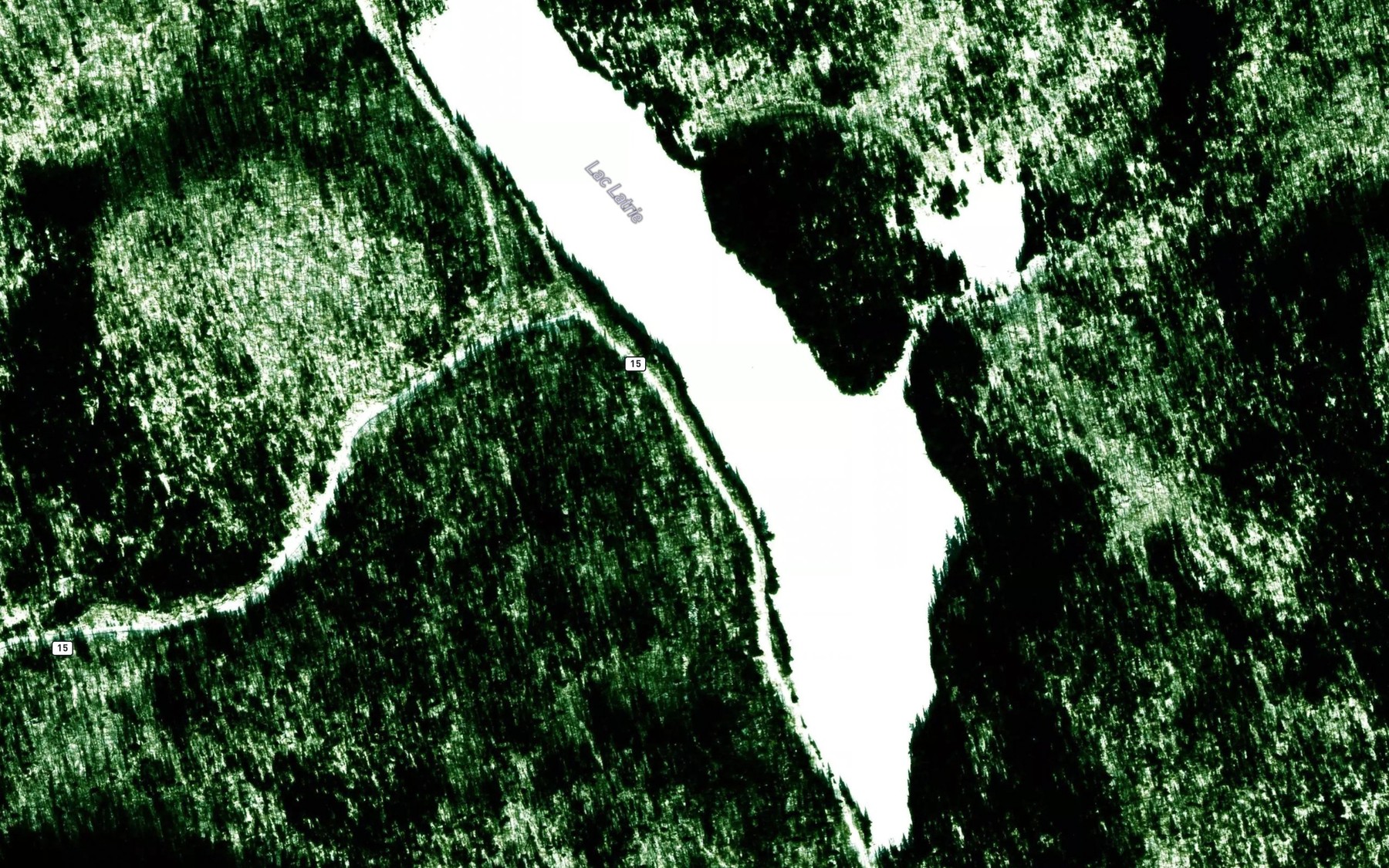 Satellite map of the Lac Latrie