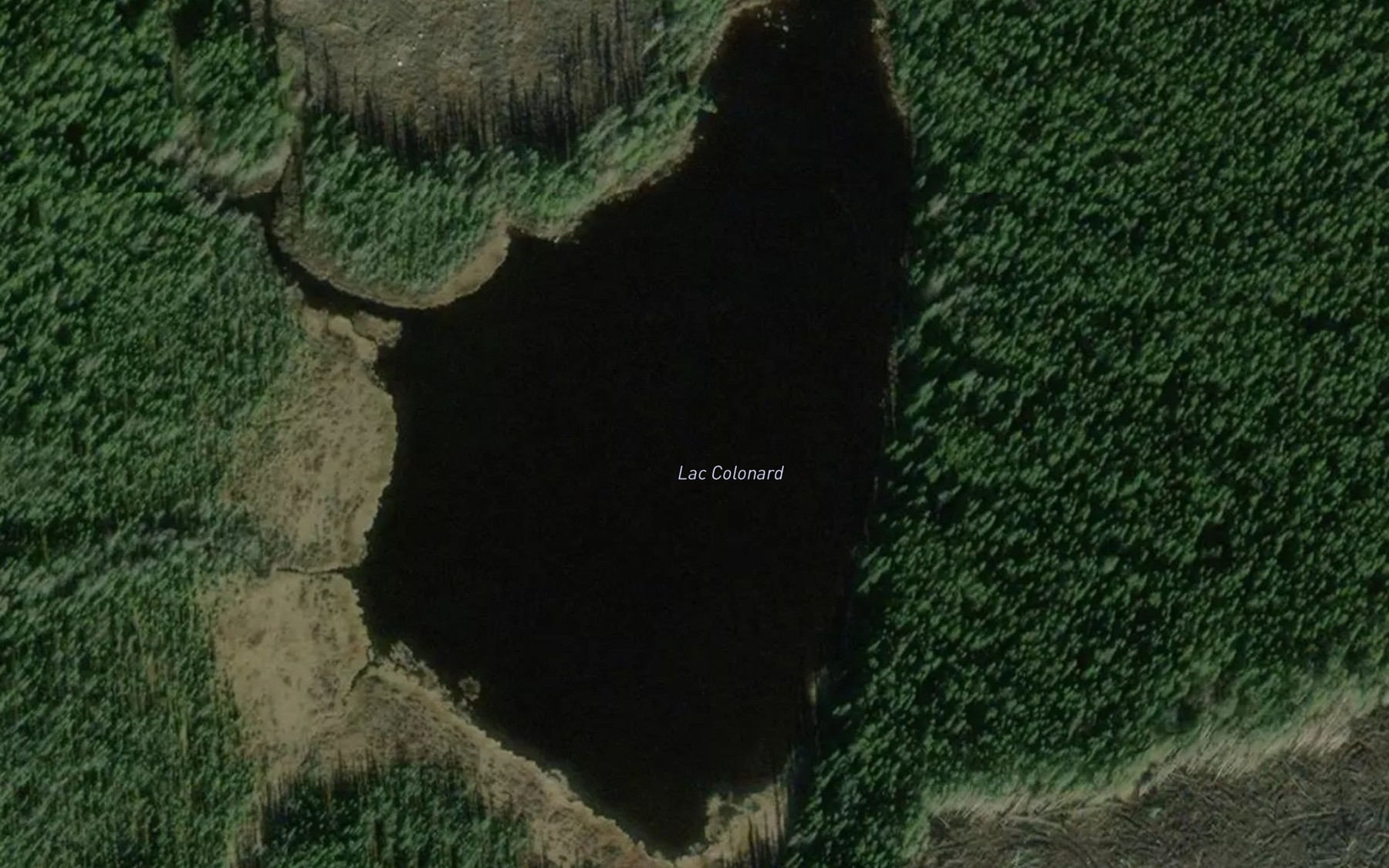 Satellite map of the Lac Colonard