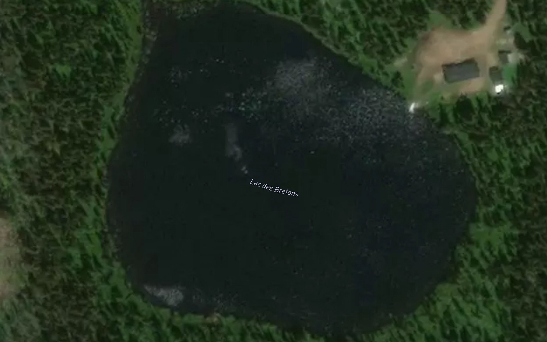 Satellite map of the Lac des Bretons