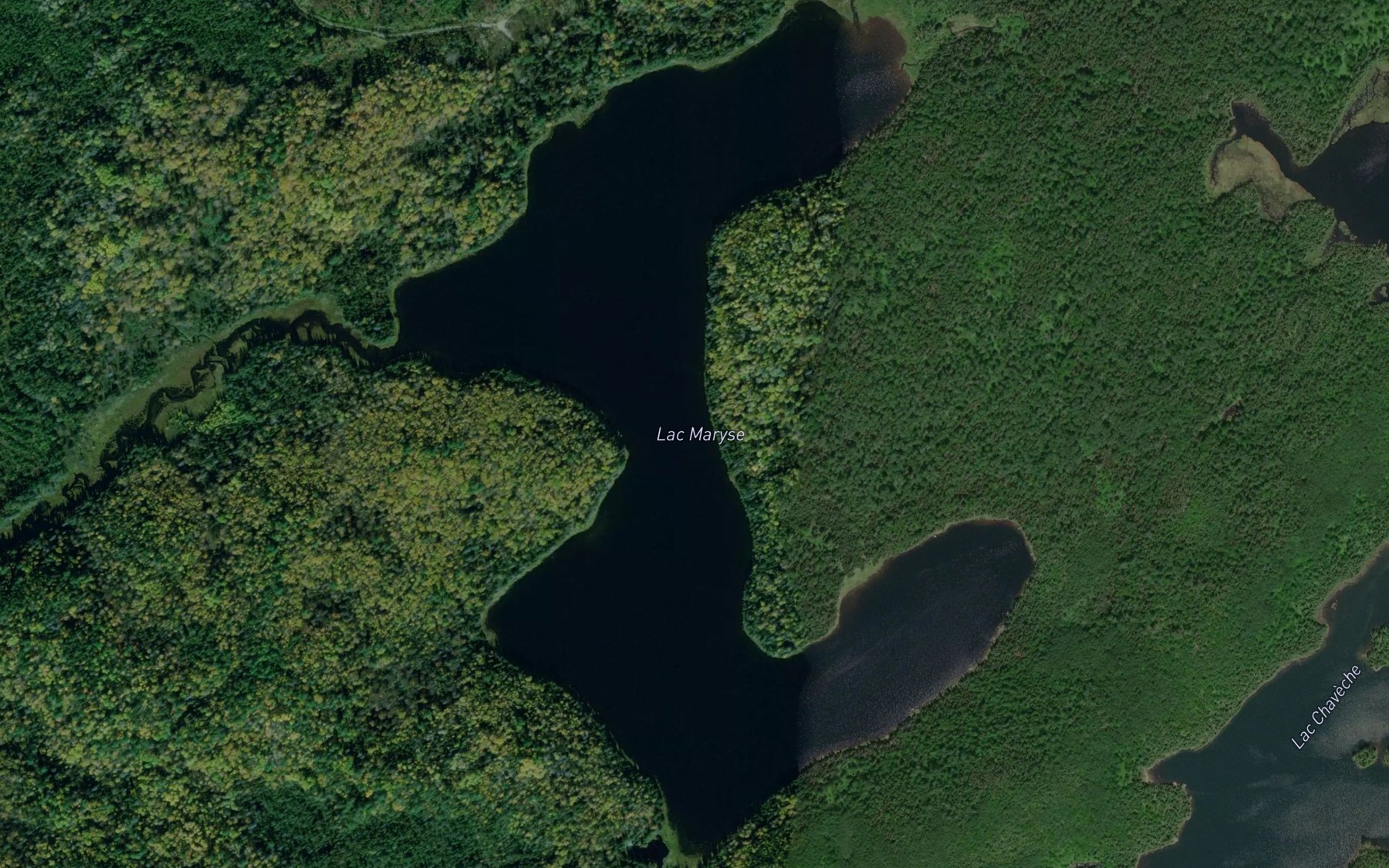Satellite map of the Lac Maryse