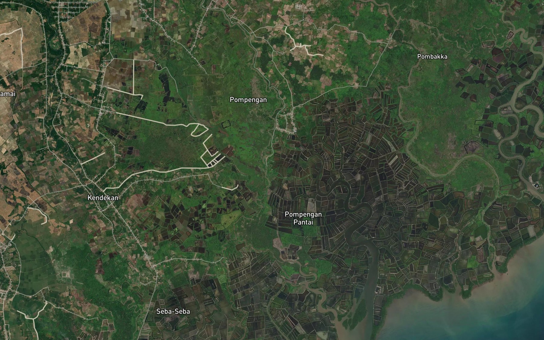 Satellite map of the Salu Minangatengah