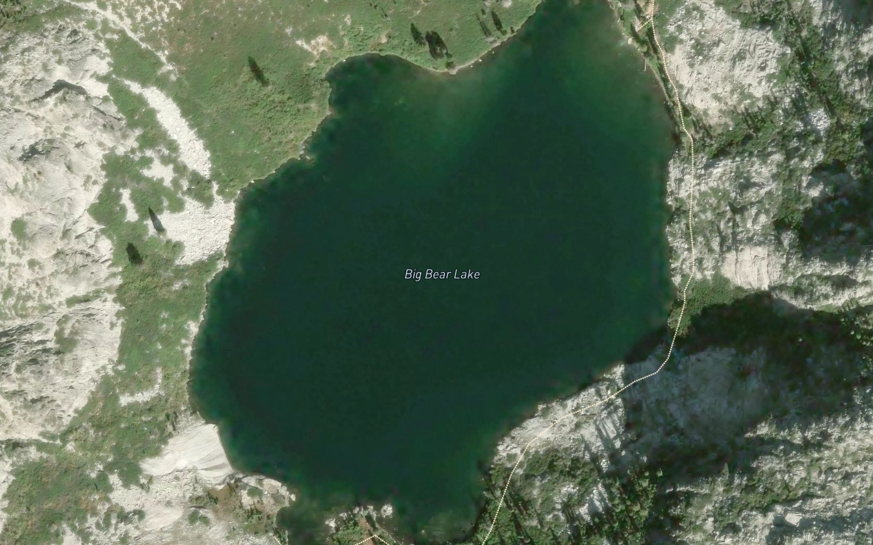 Satellite map of the Big Bear Lake