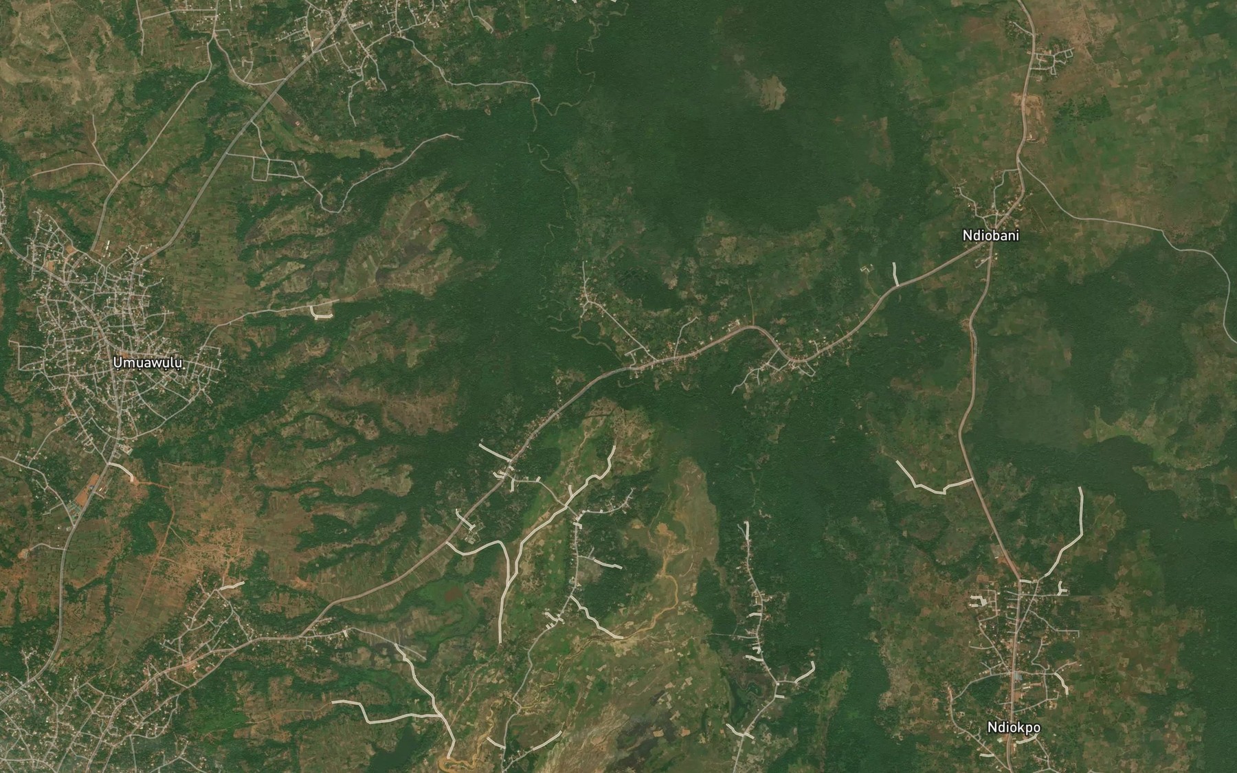 Satellite map of the River Odo