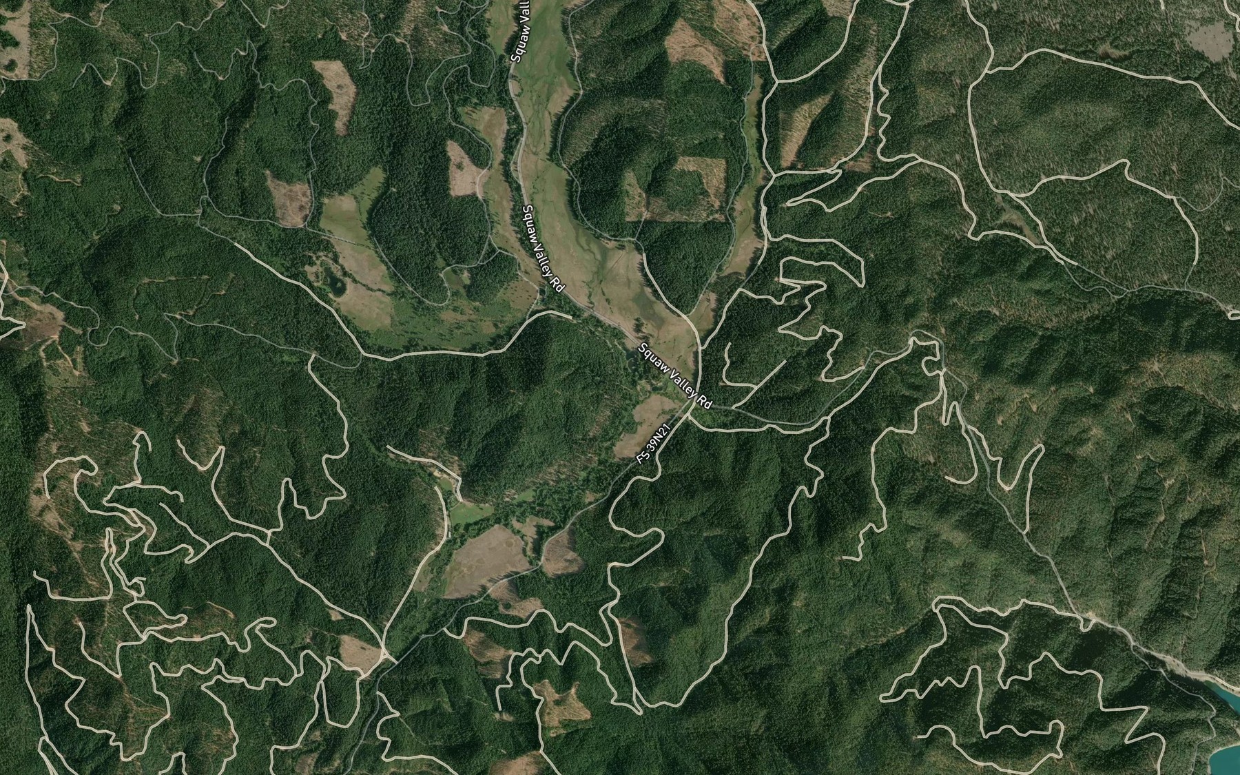 Satellite map of the Cottonwood Creek