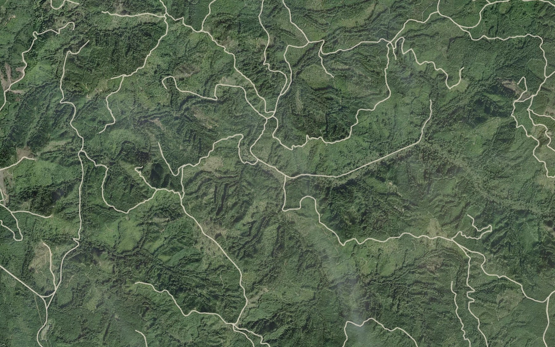 Satellite map of the Beach Creek