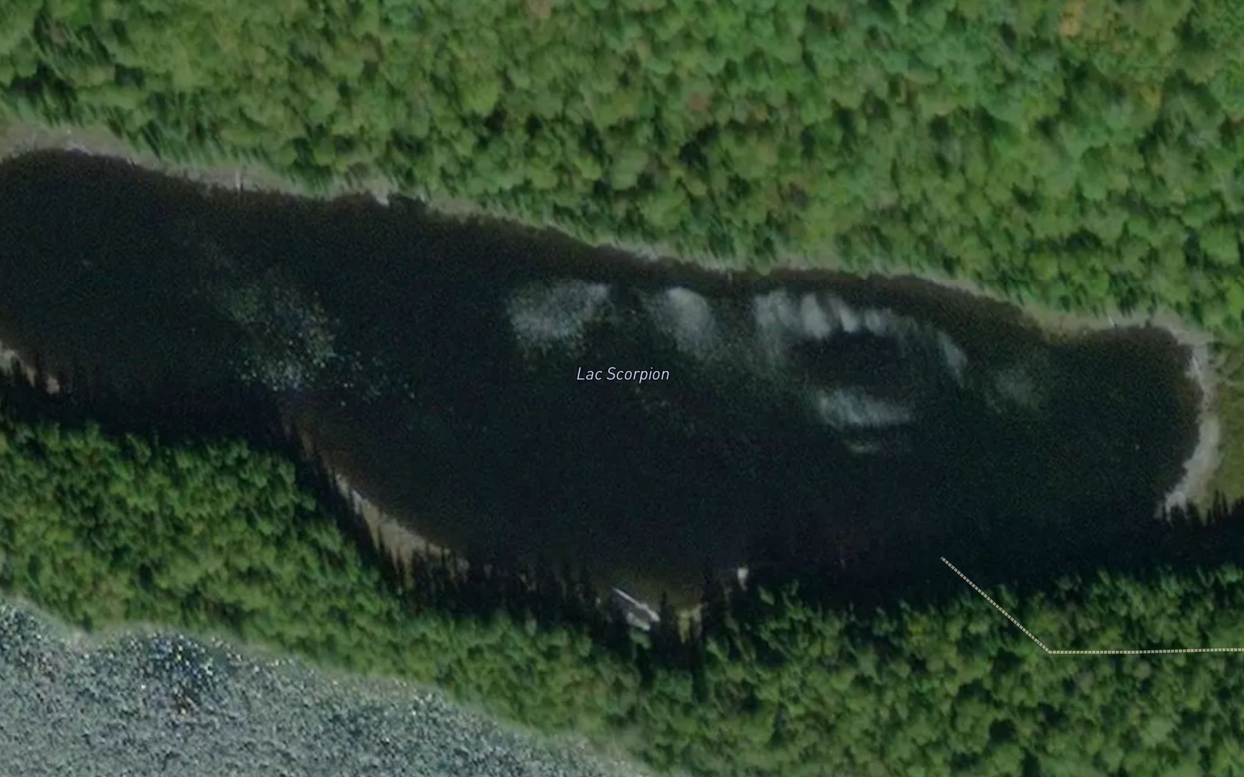 Satellite map of the Lac Scorpion