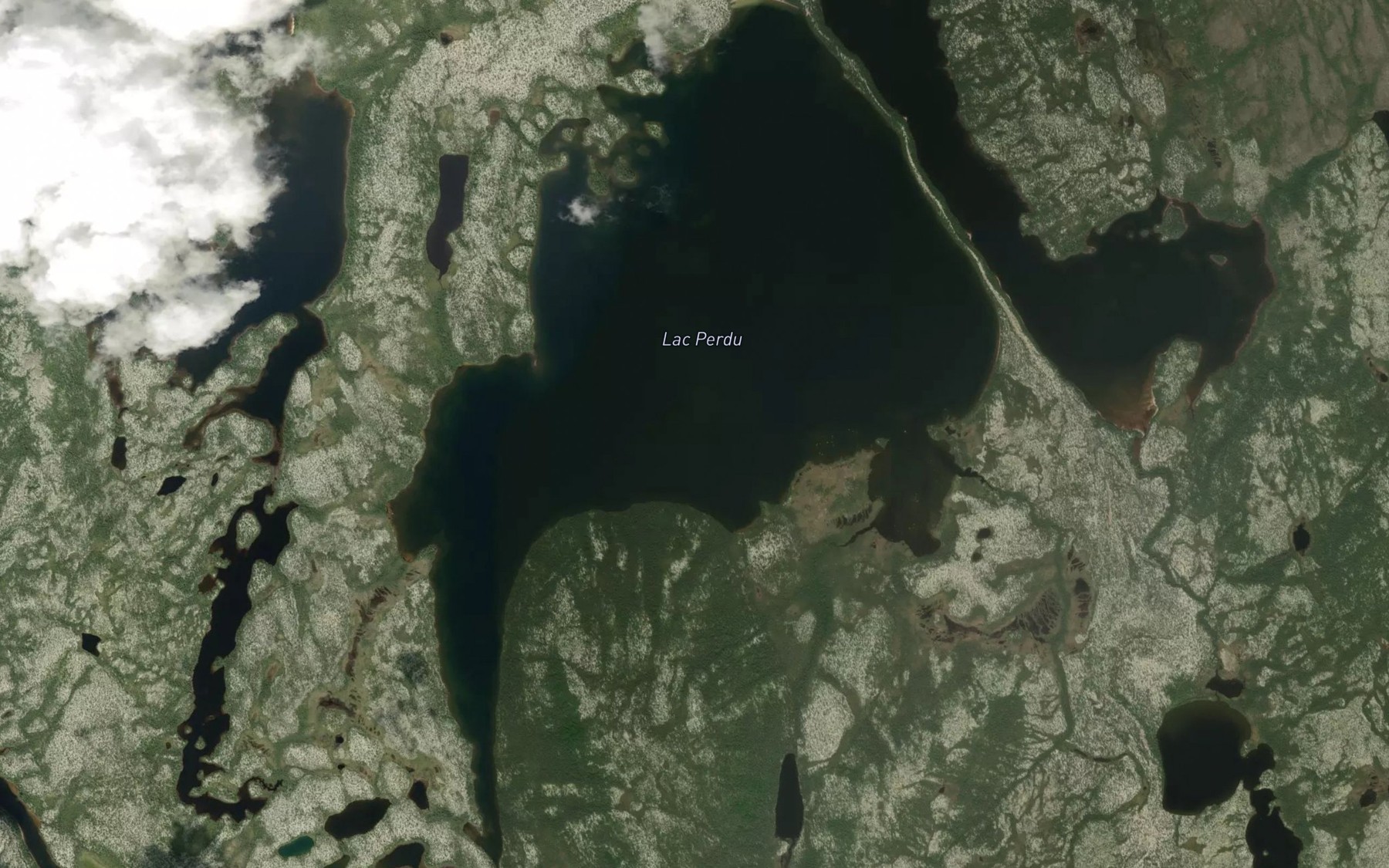 Satellite map of the Lac Perdu