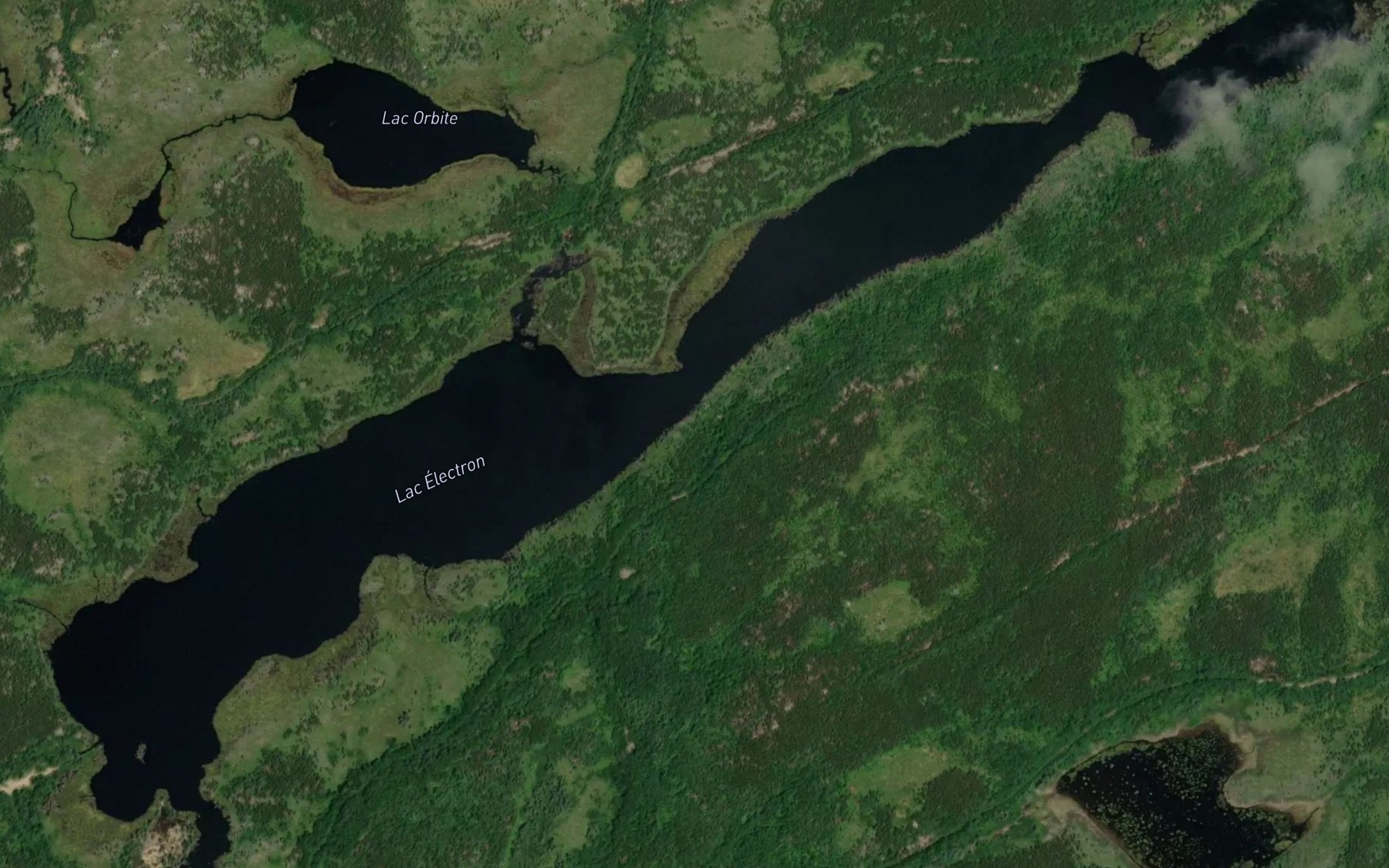 Satellite map of the Lac Electron