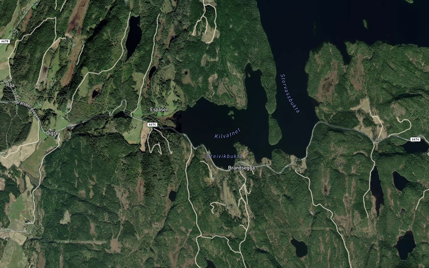 Satellite map of the Kilavatnet