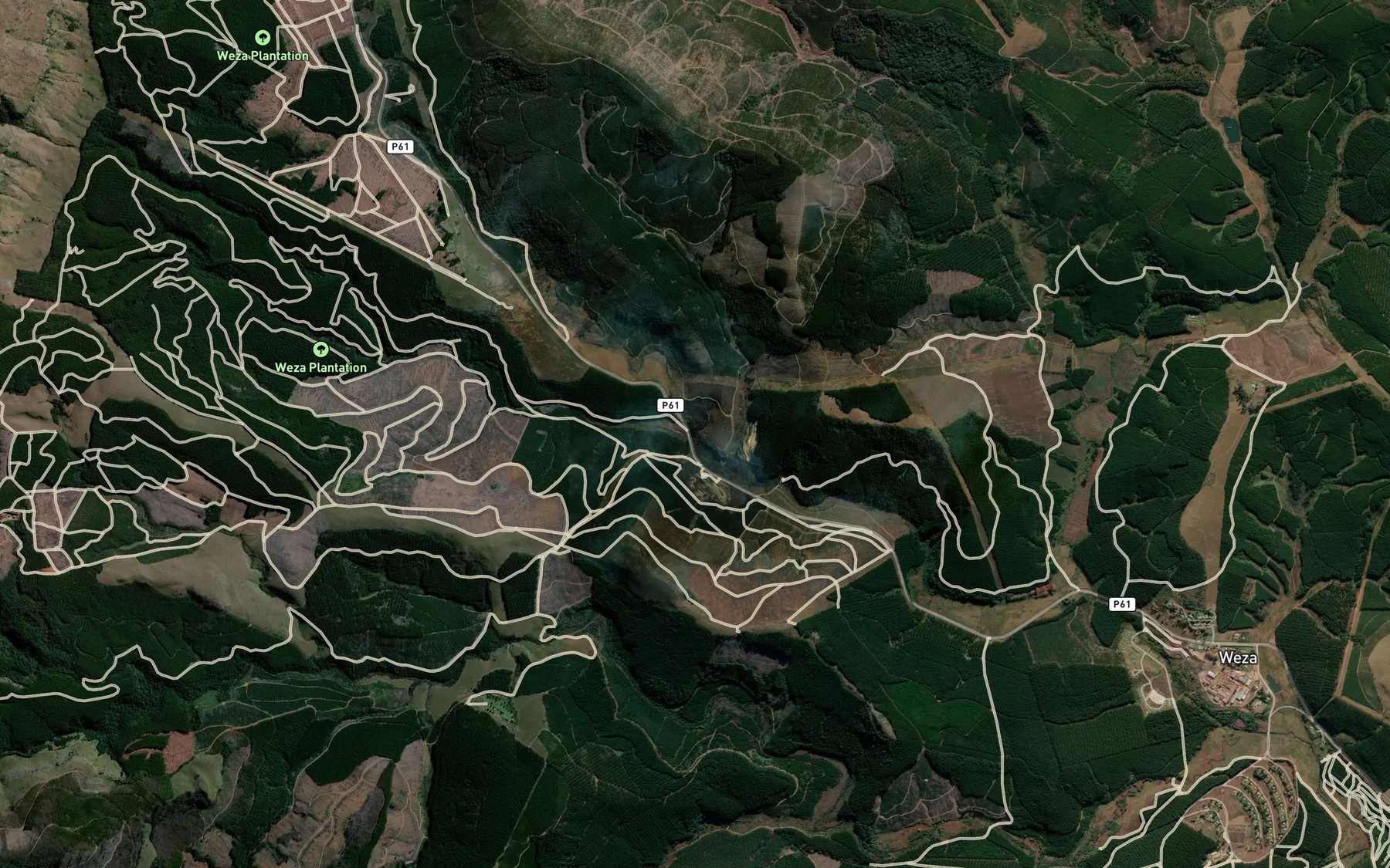 Satellite map of the Ntunta