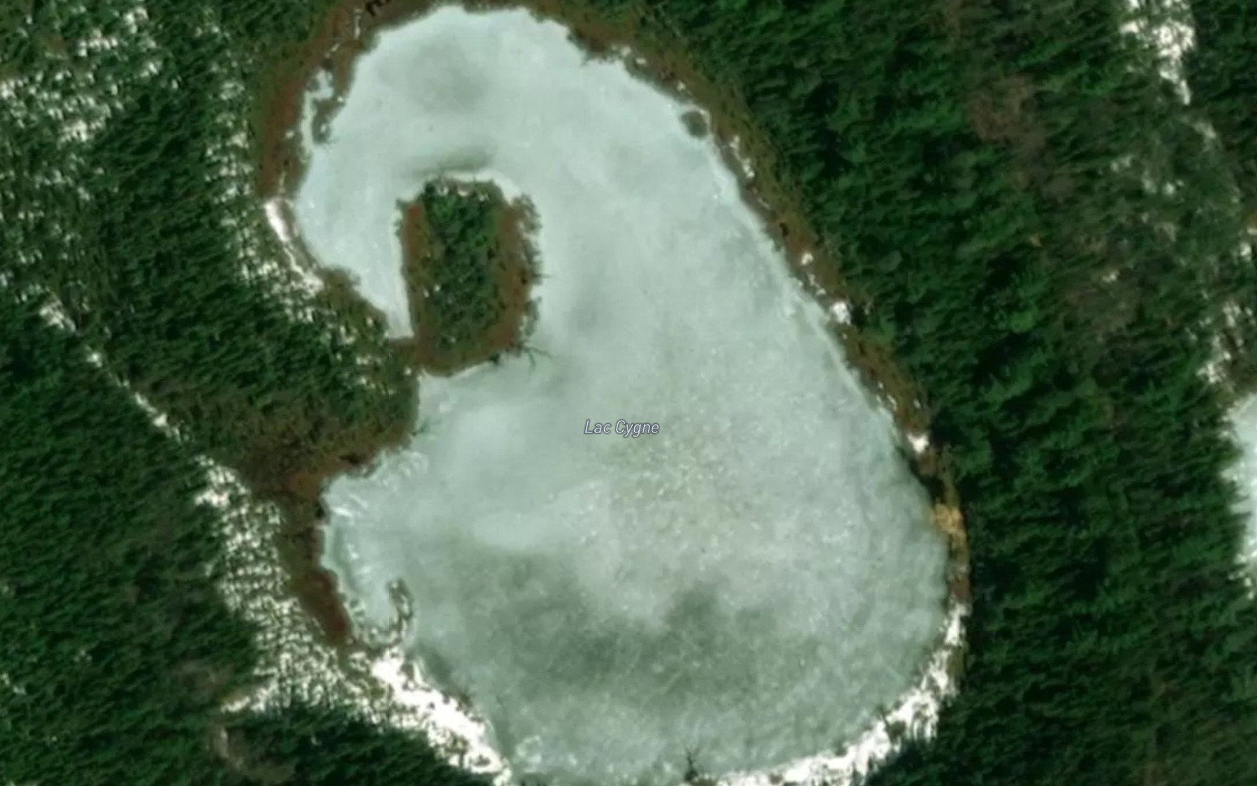 Satellite map of the Lac Cygne