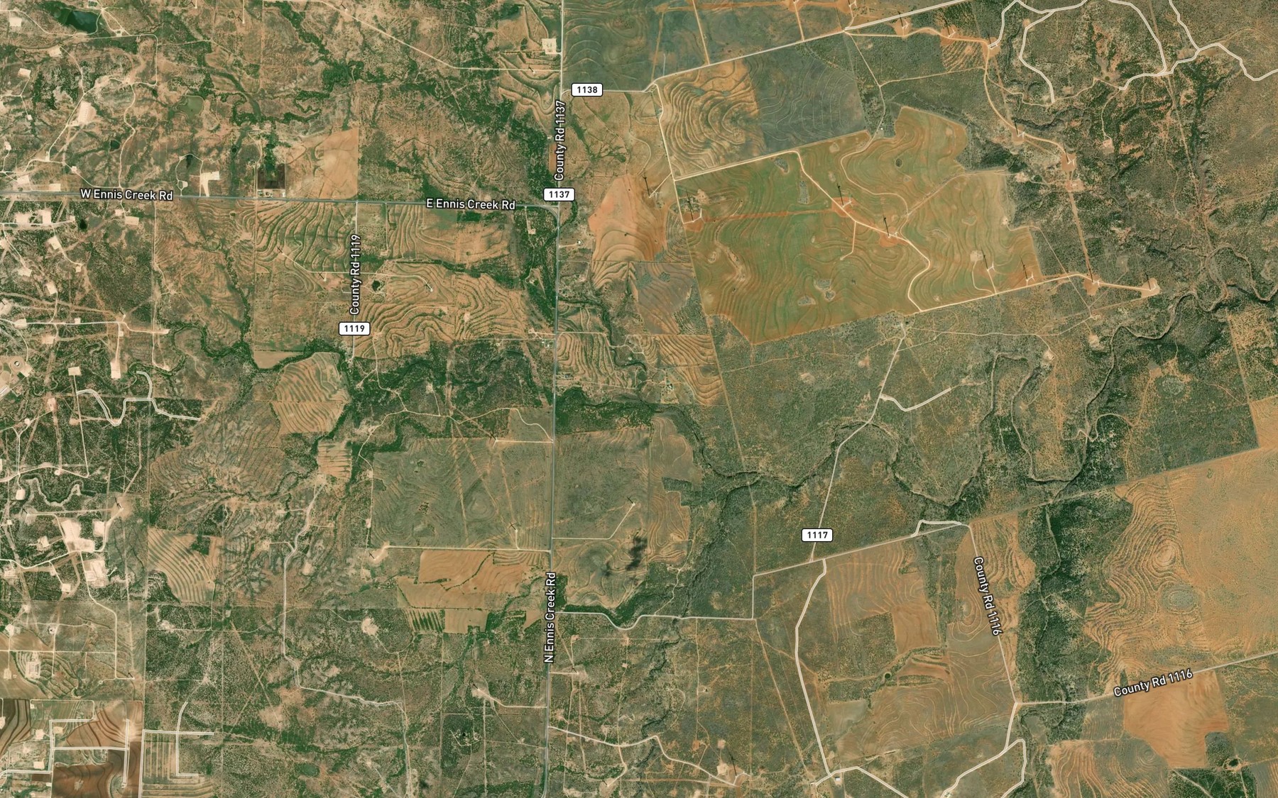 Satellite map of the Horse Creek