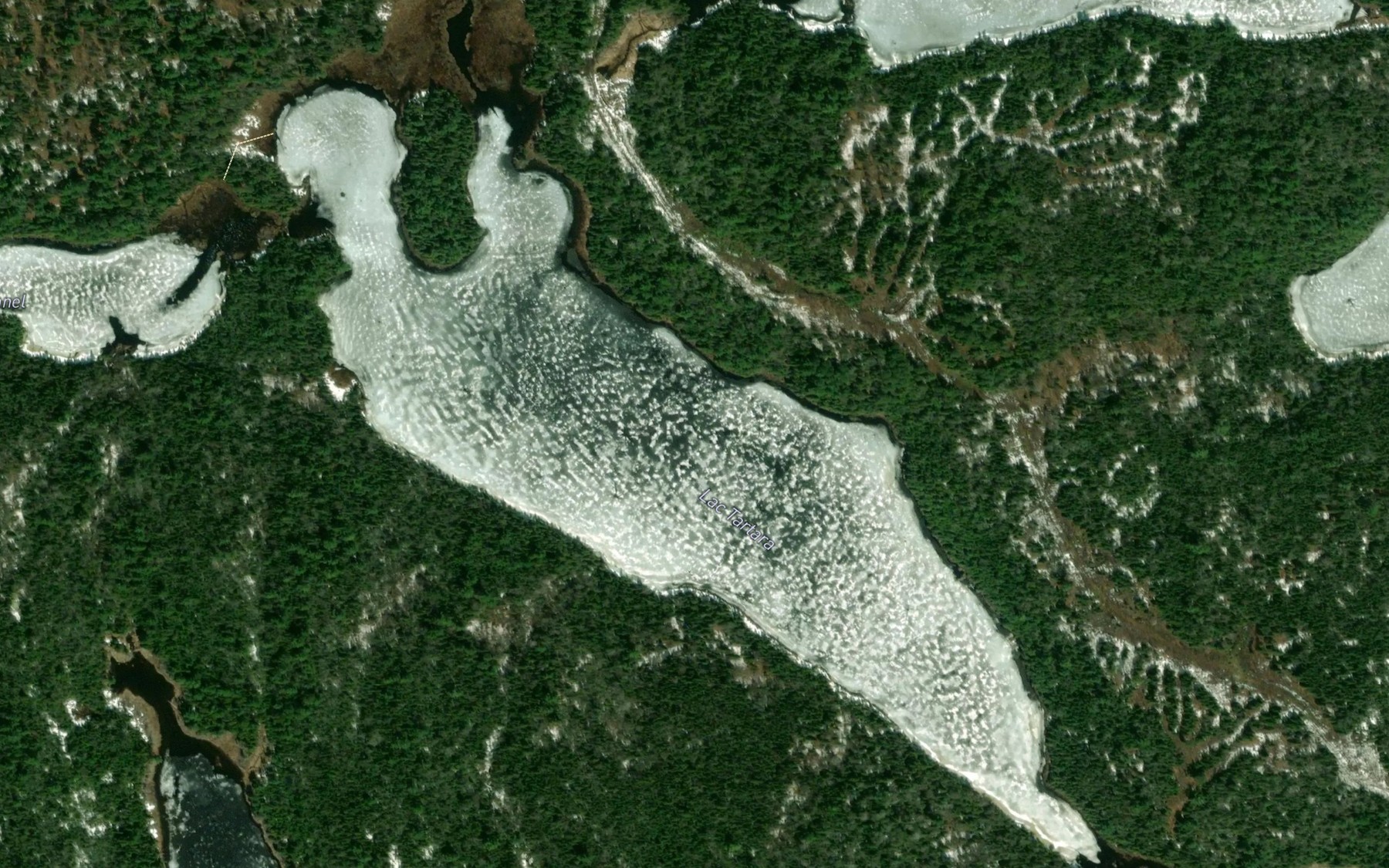 Satellite map of the Lac Tartara