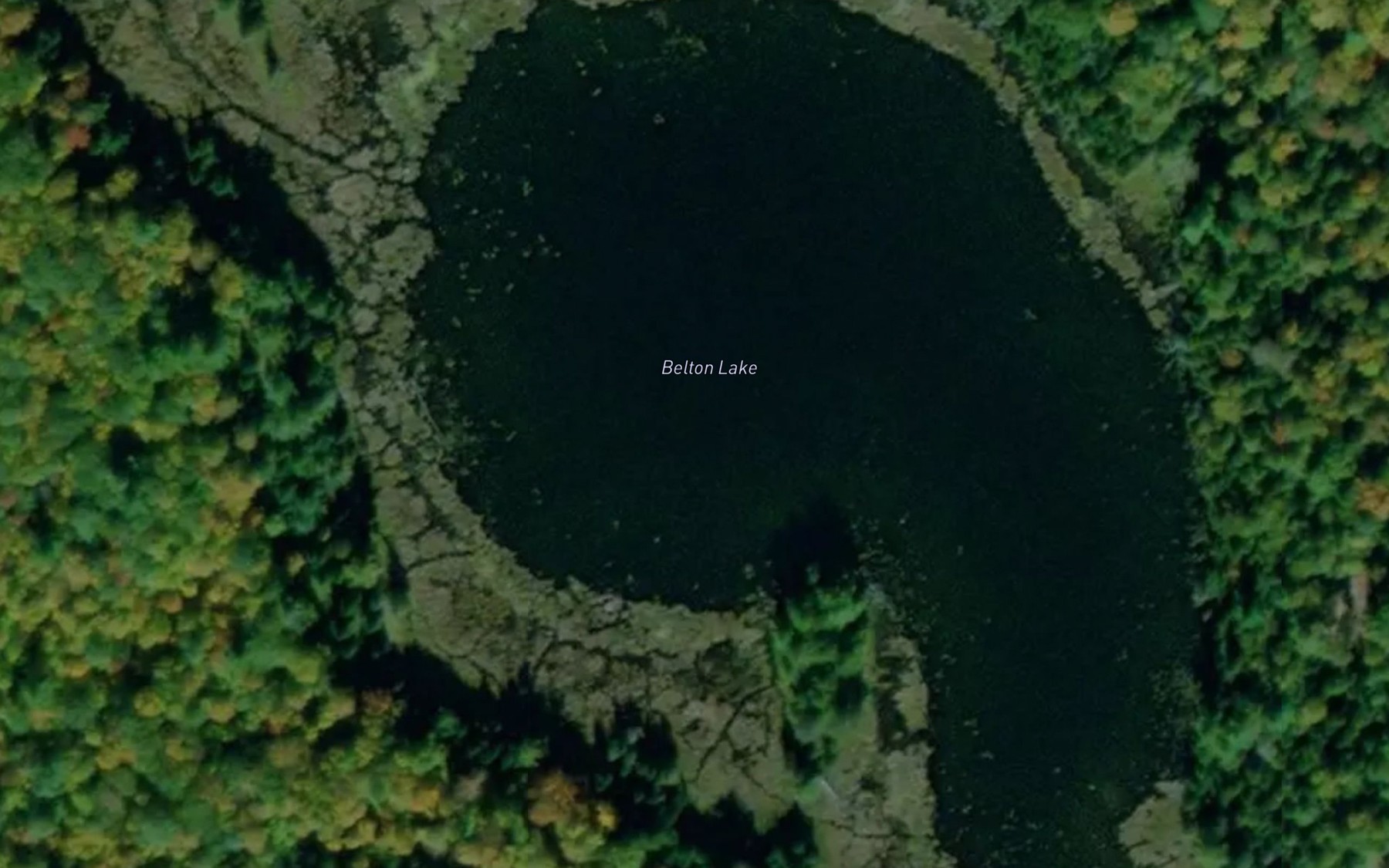 Satellite map of the Belton Lake