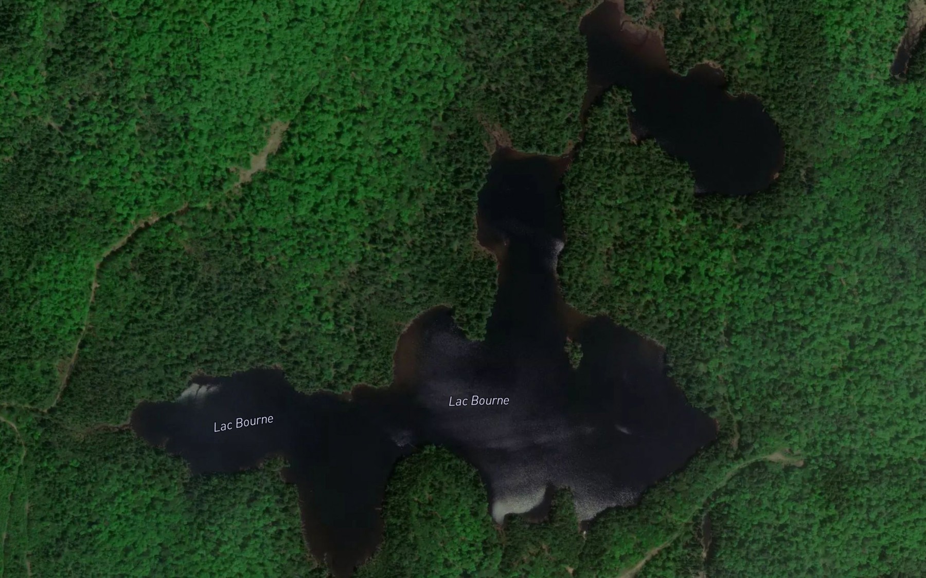 Satellite map of the Lac Bourne