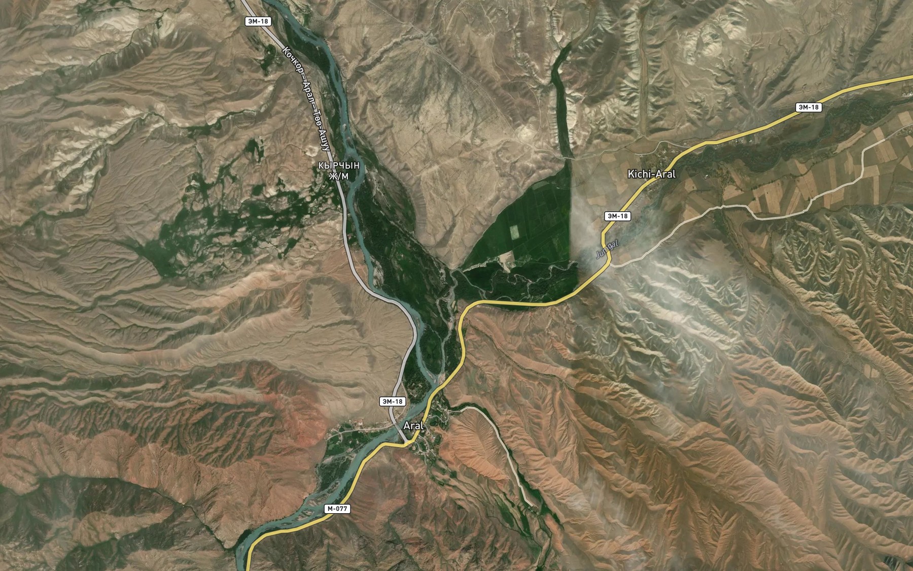 Satellite map of the Dzhumgol