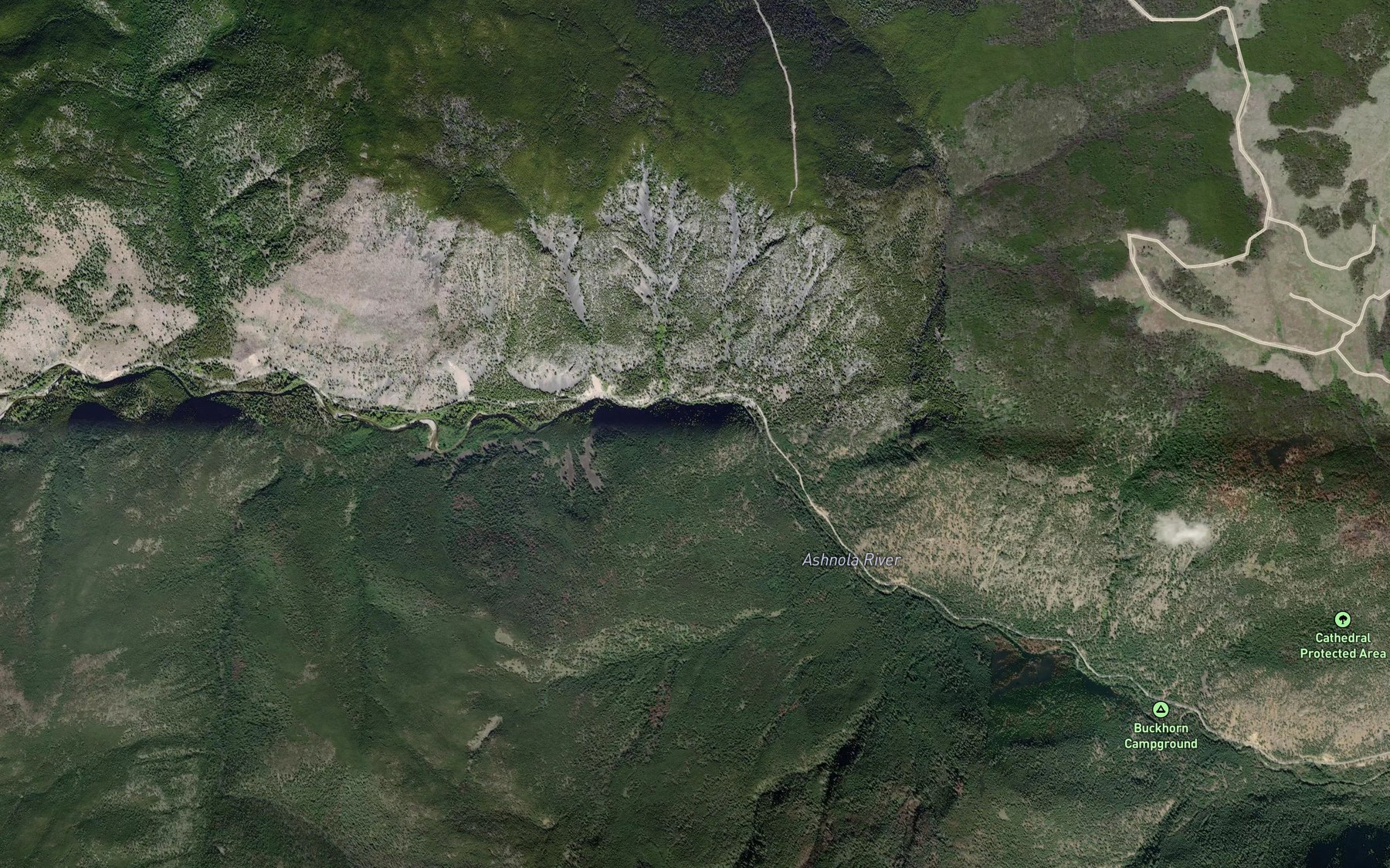 Satellite map of the Ikwadli Creek