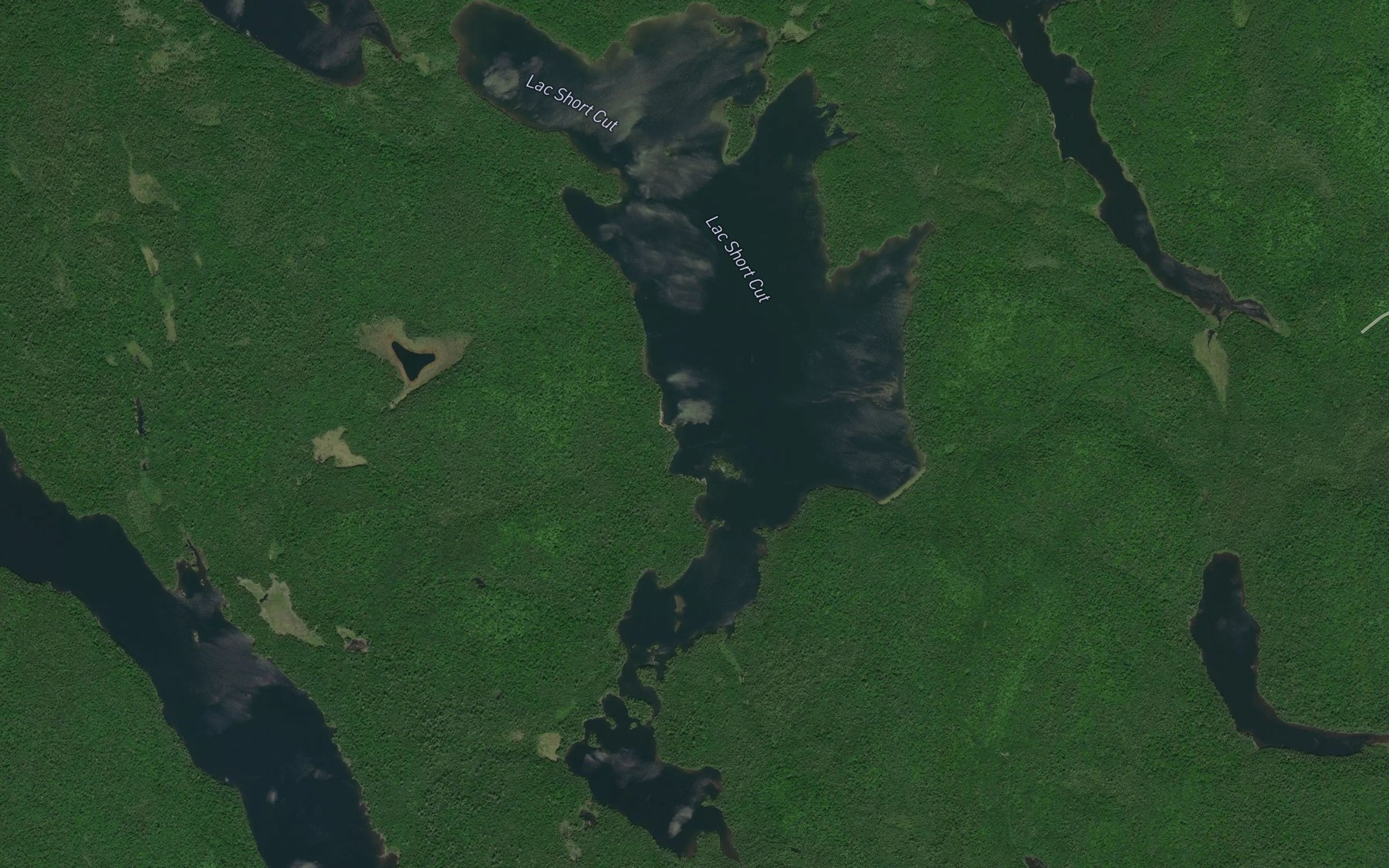 Satellite map of the Lac Short Cut