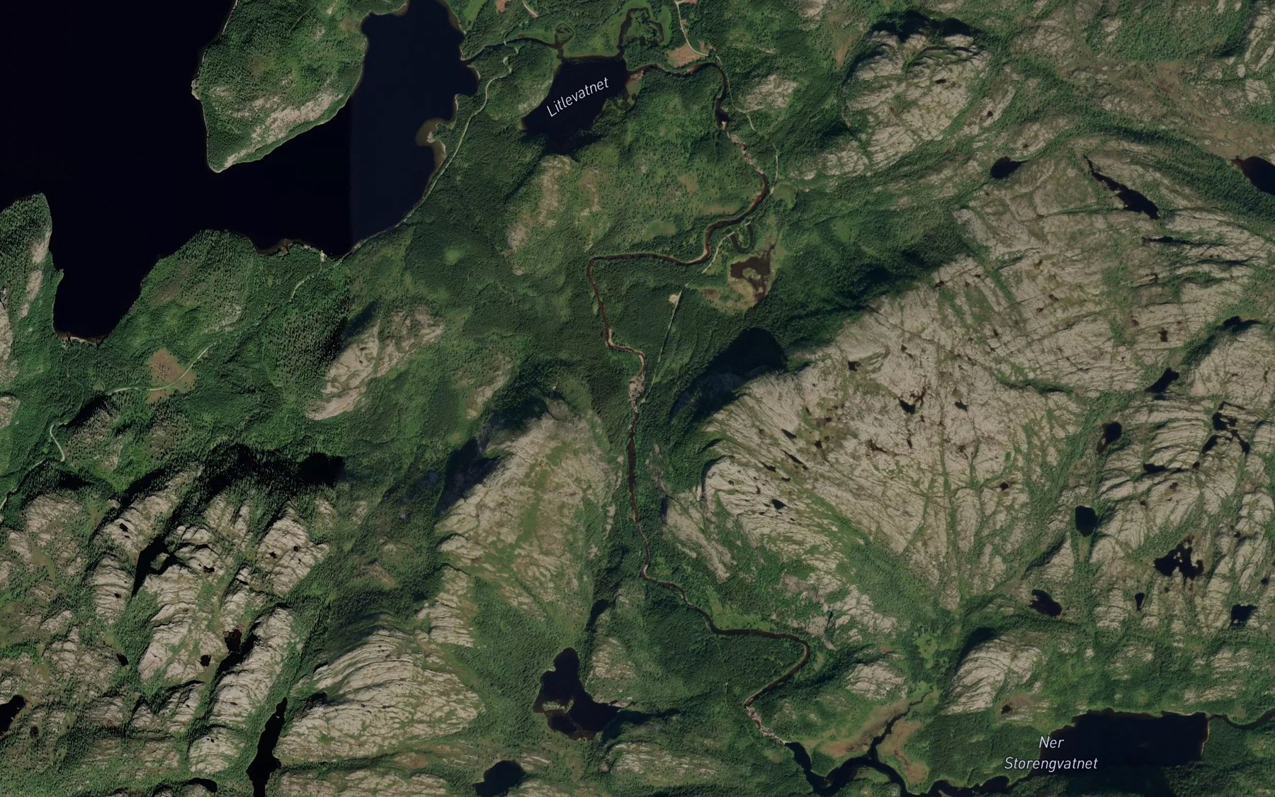 Satellite map of the Fossengfossen