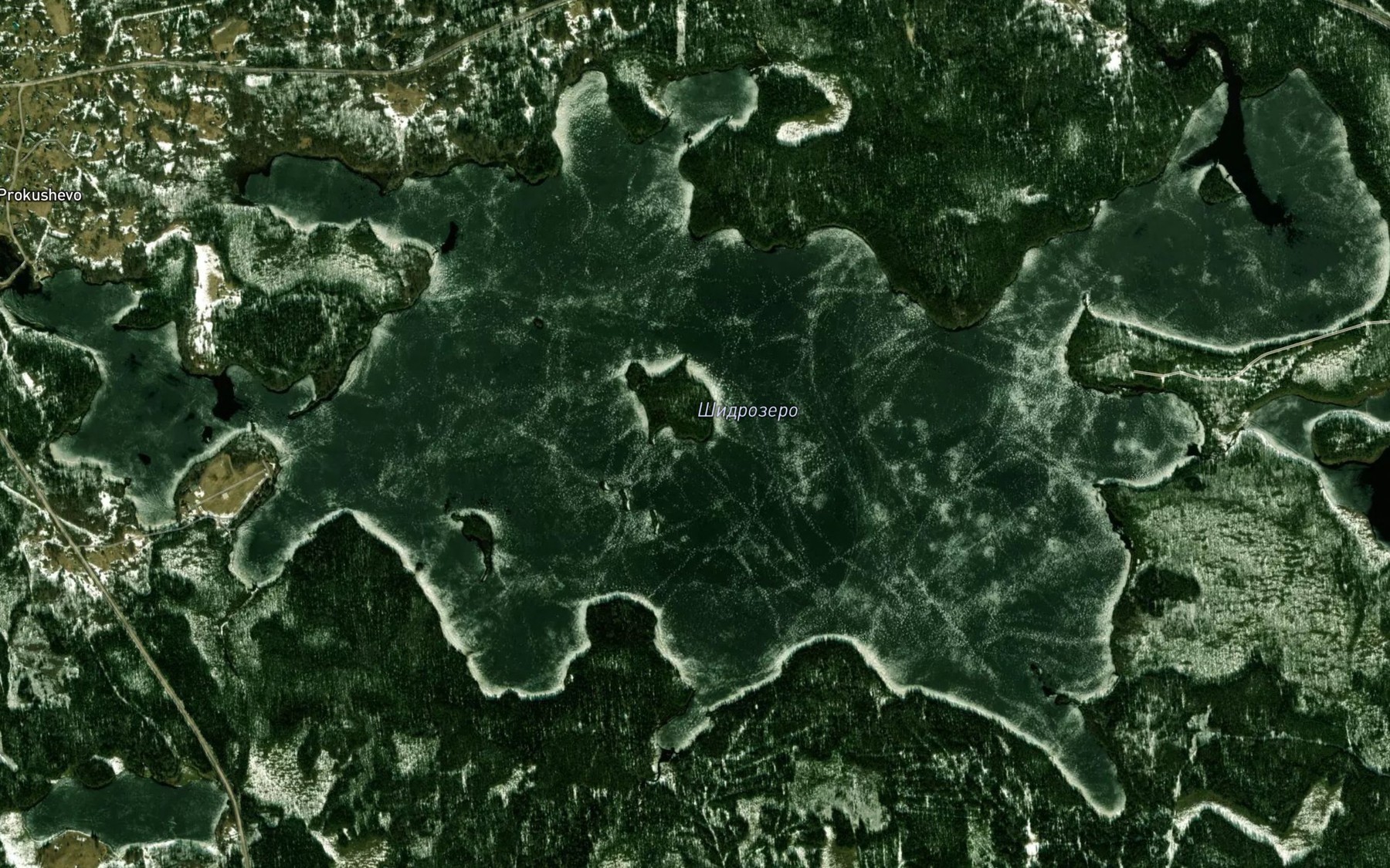 Satellite map of the Ozero Shidrozero
