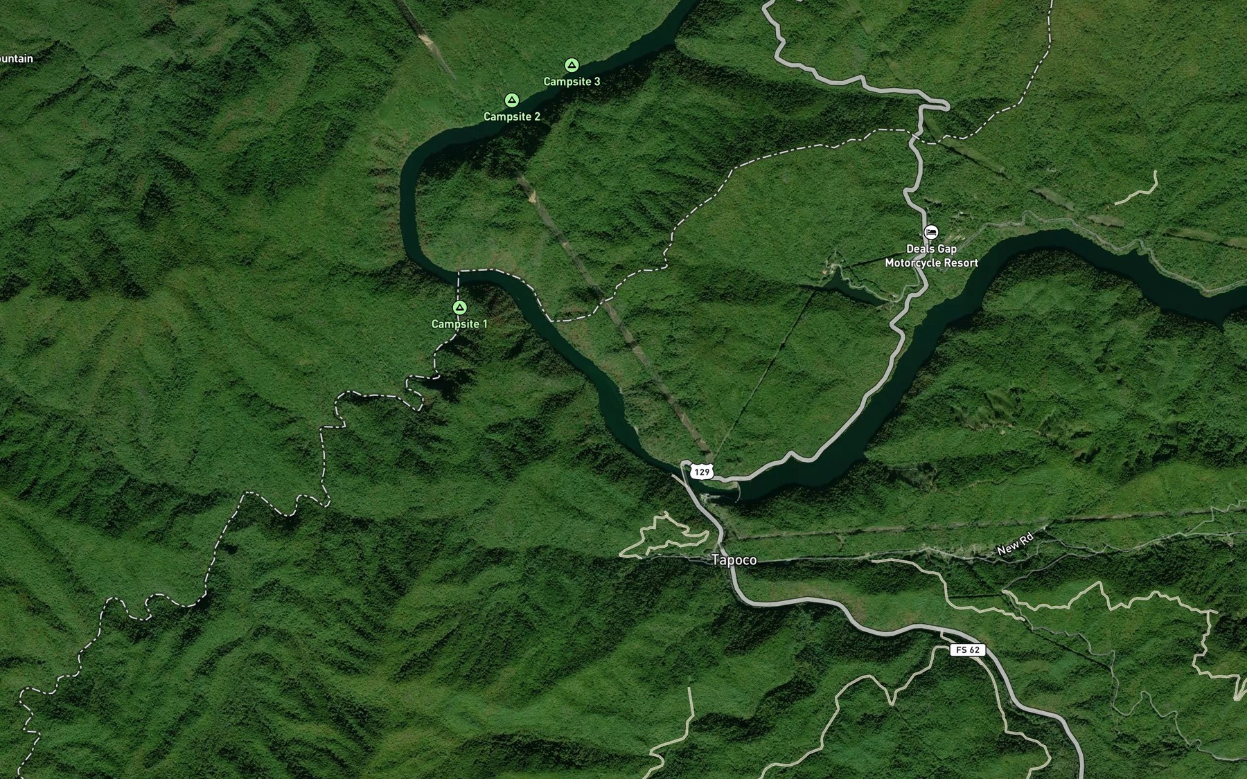 Satellite map of the Magazine Branch