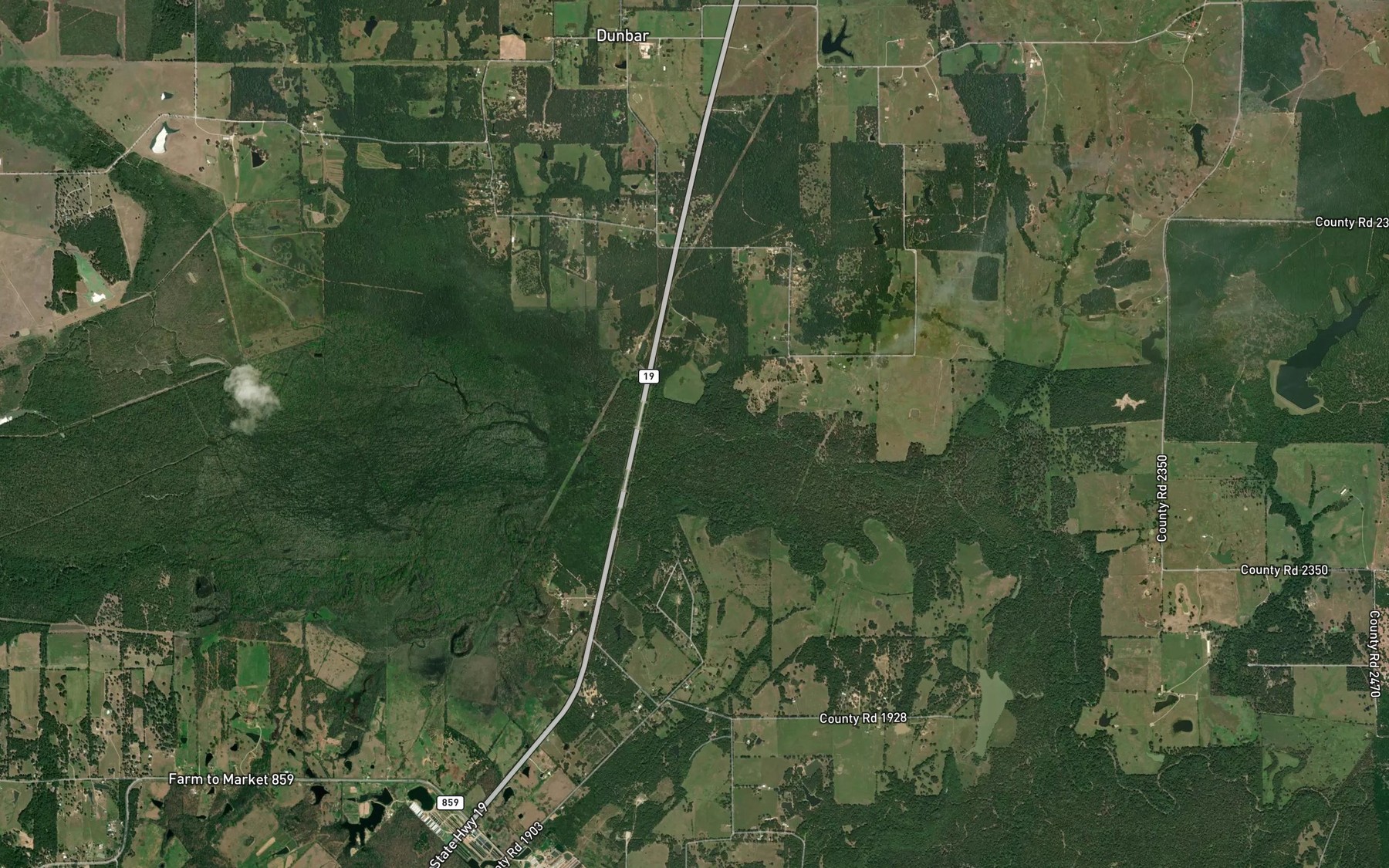 Satellite map of the Little Slough