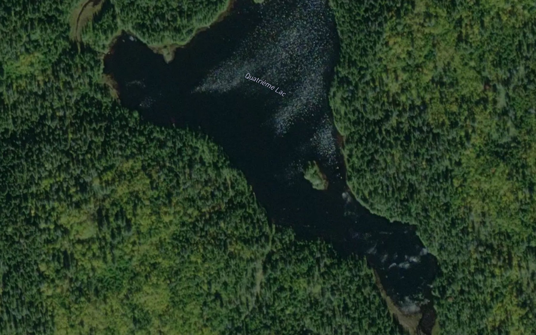 Satellite map of the Quatrieme Lac