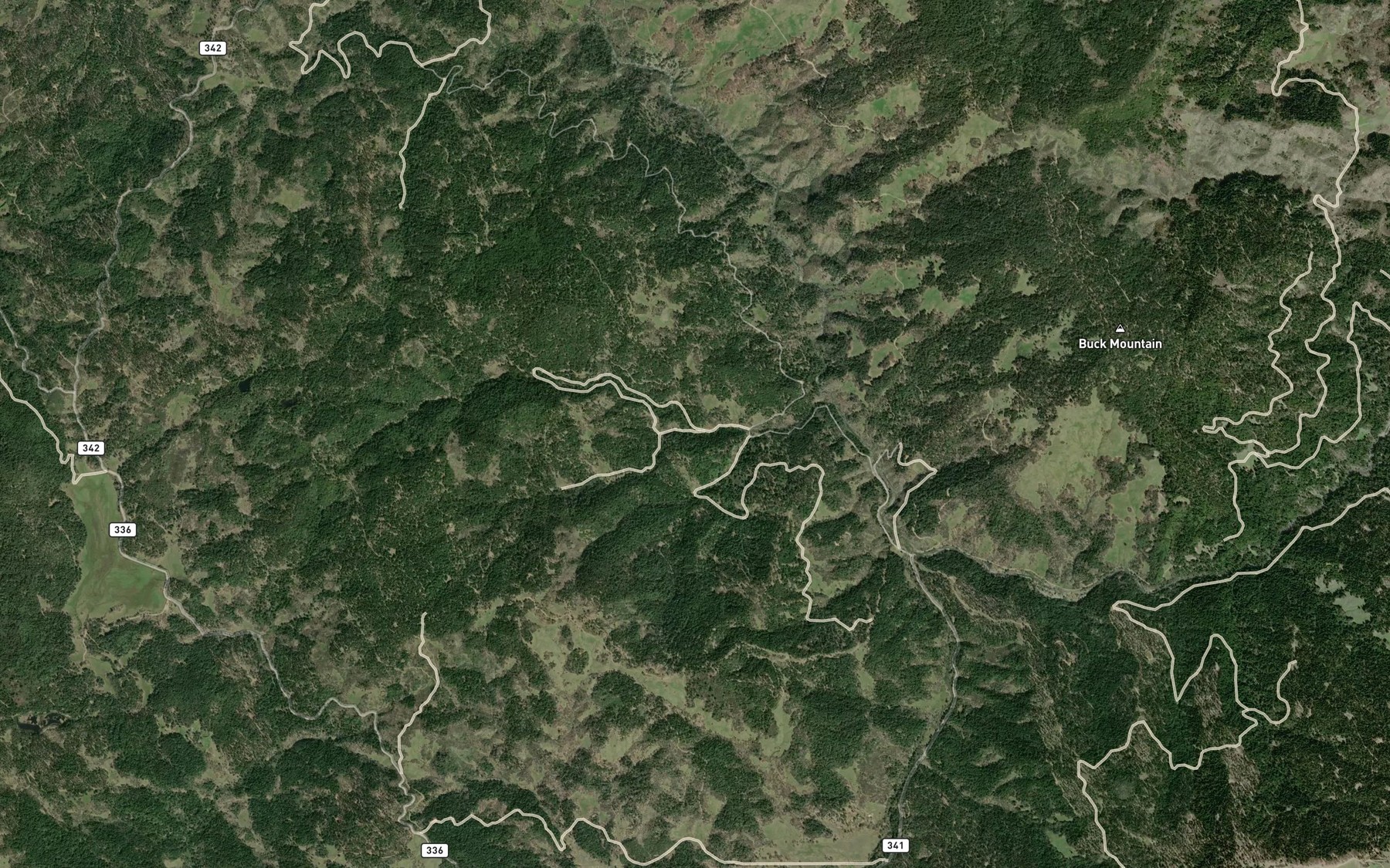 Satellite map of the North Branch Who Who Creek