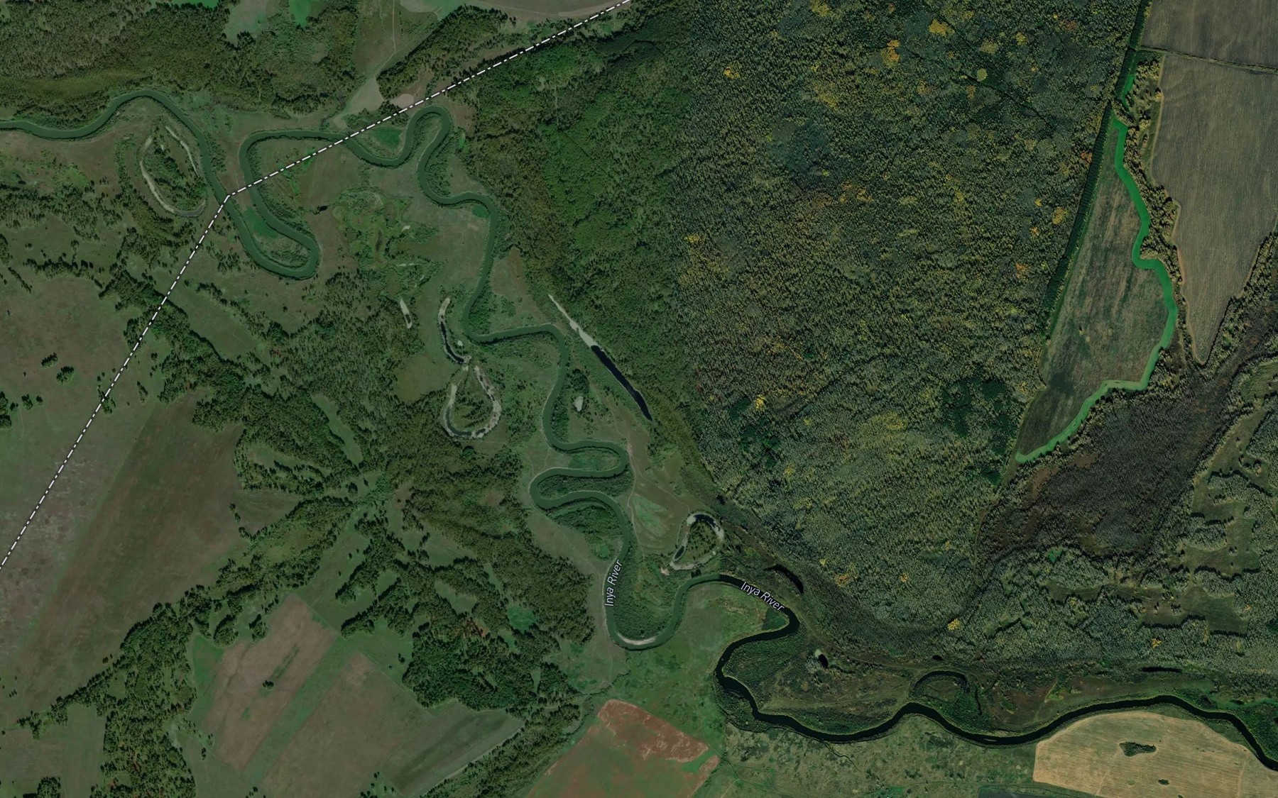 Satellite map of the Ozero Detkino