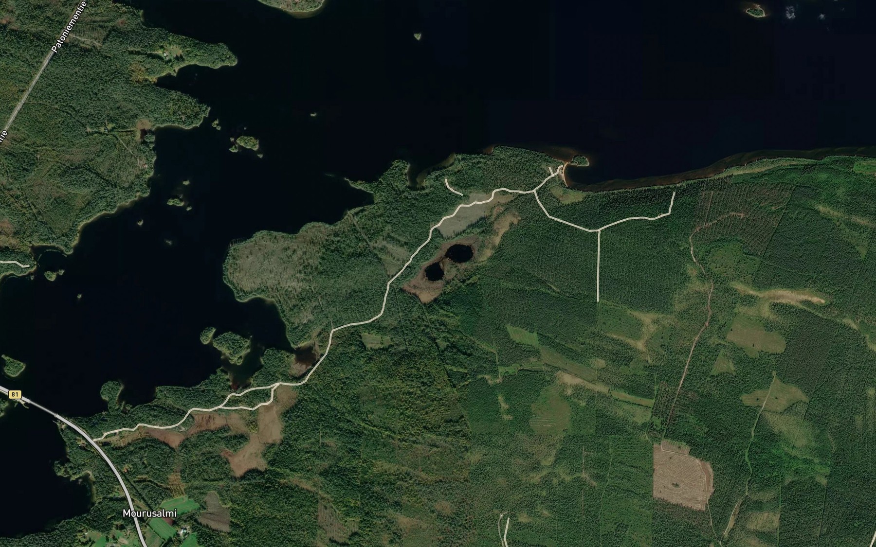 Satellite map of the Kannuslammit