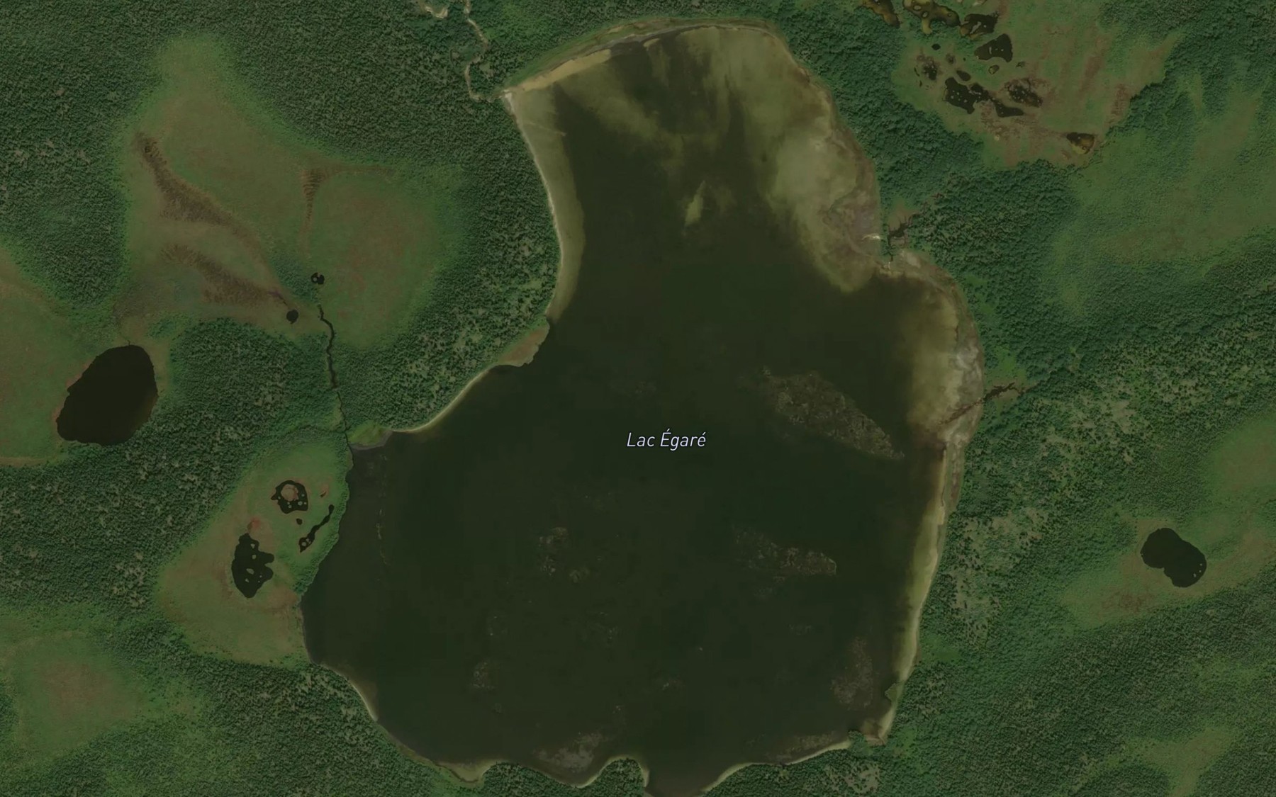 Satellite map of the Lac Egare