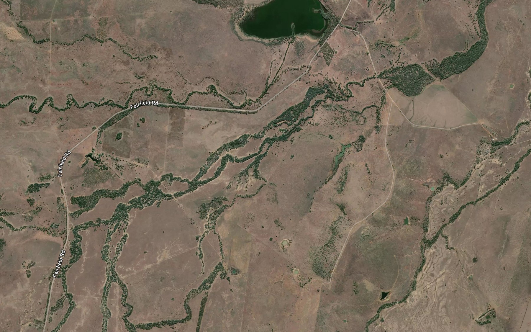 Satellite map of the Comely Creek