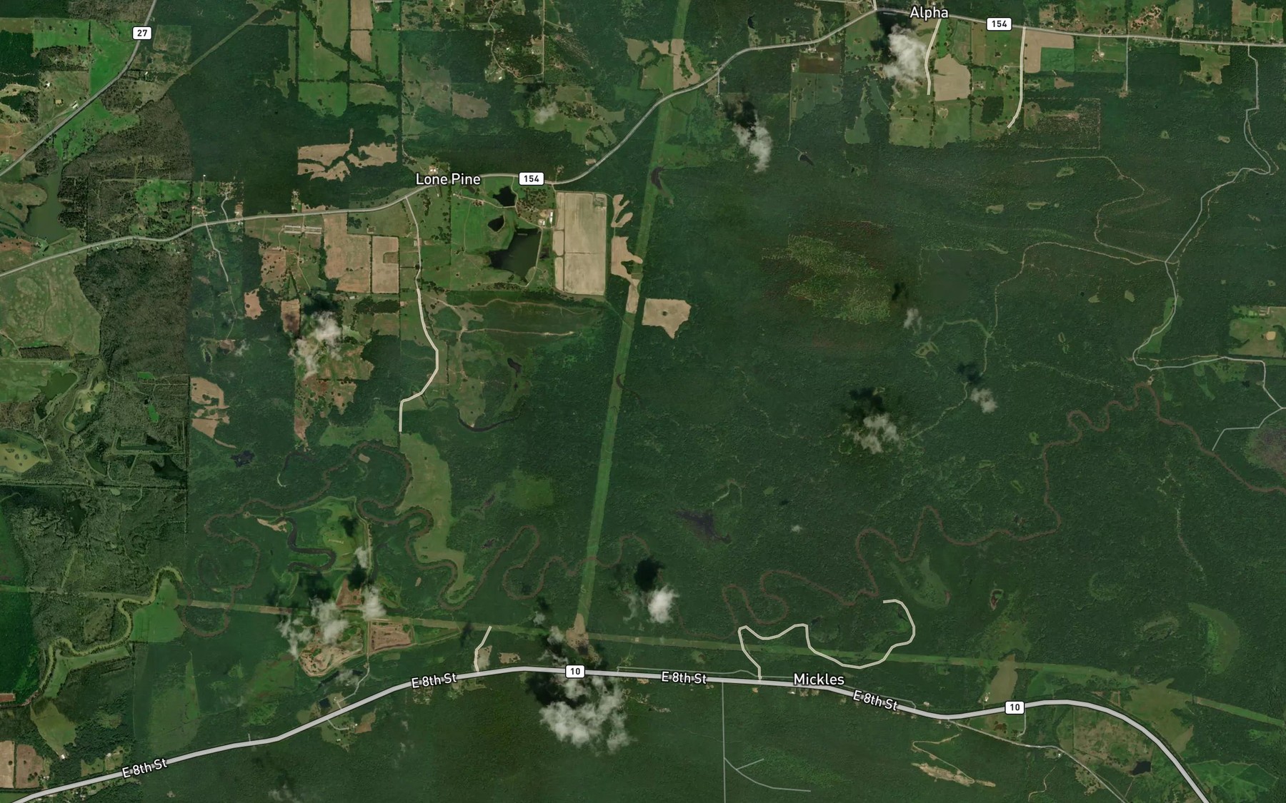 Satellite map of the Cape Slough