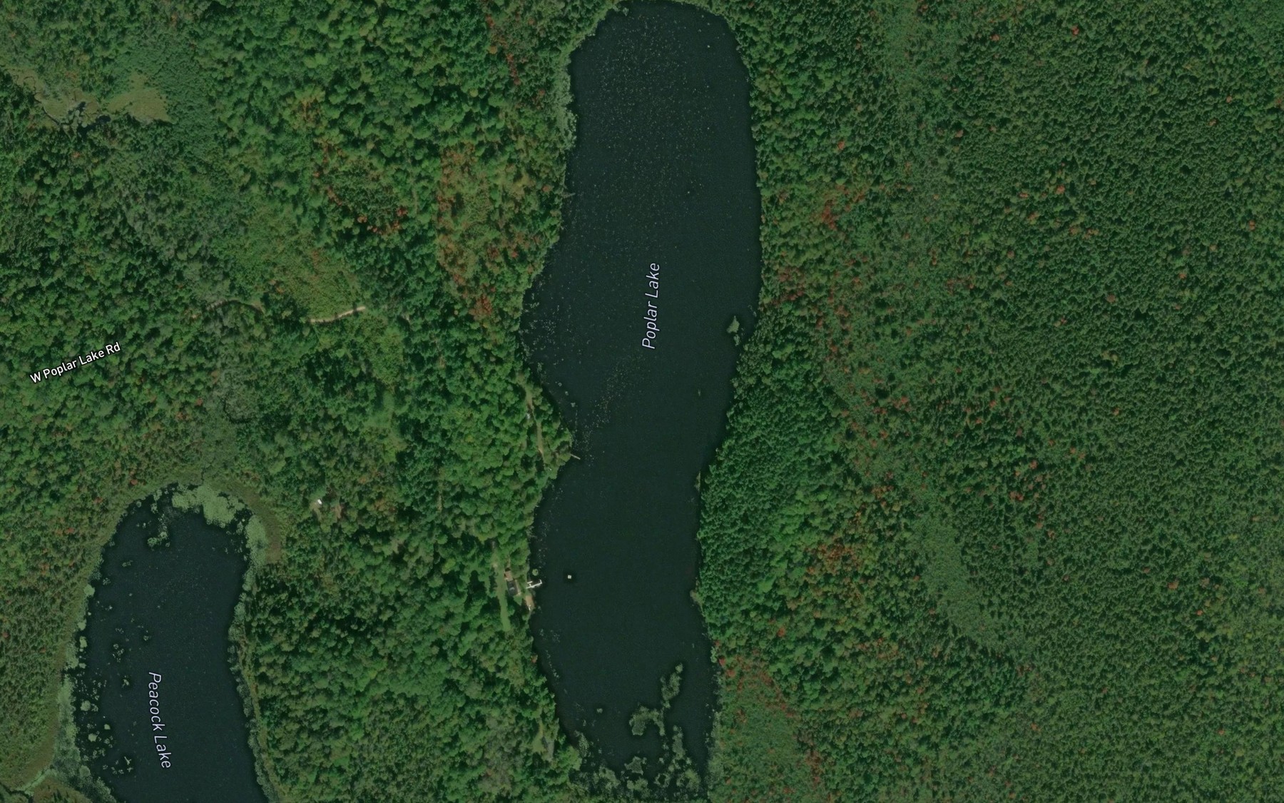 Satellite map of the Poplar Lake