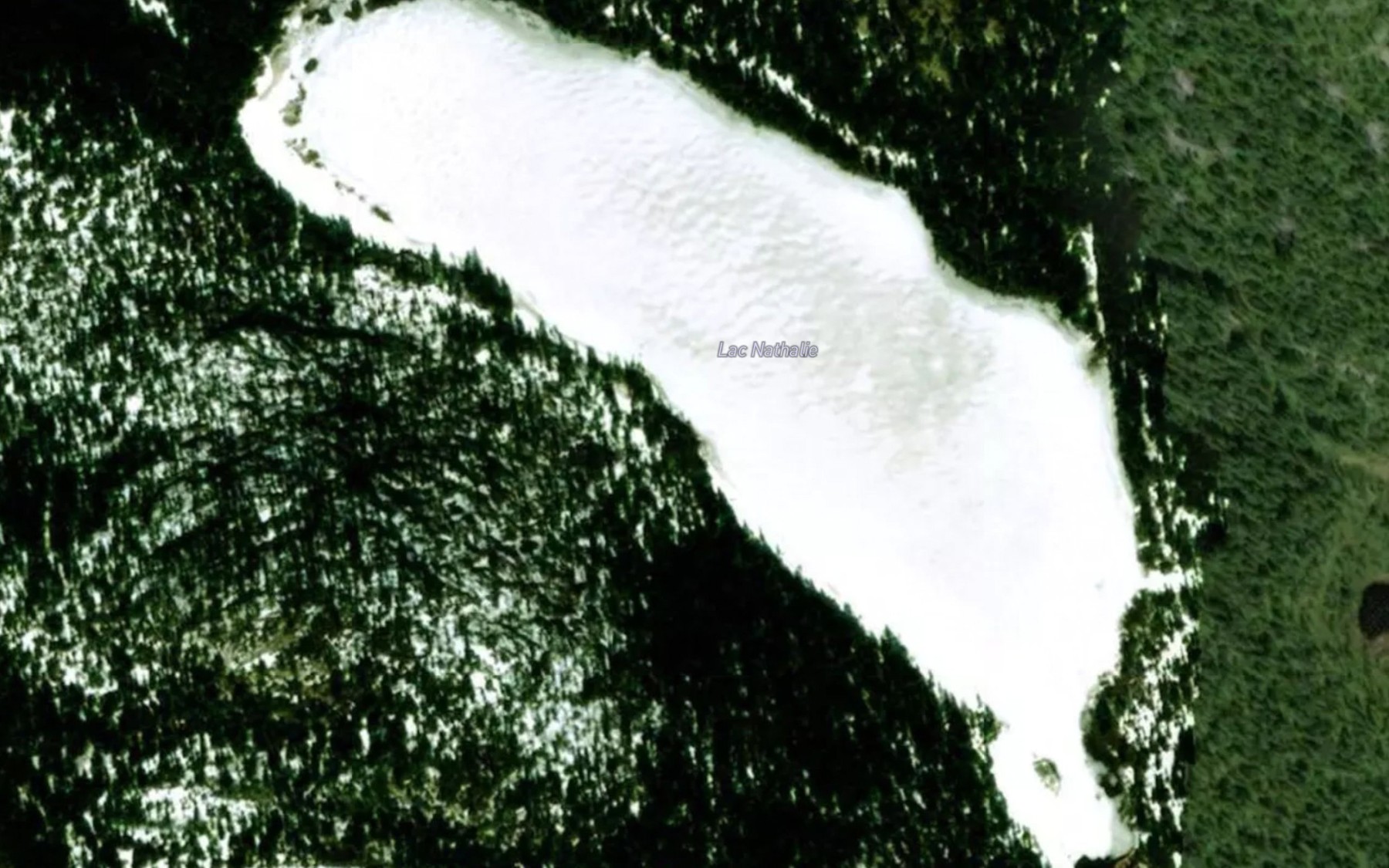 Satellite map of the Lac Nathalie