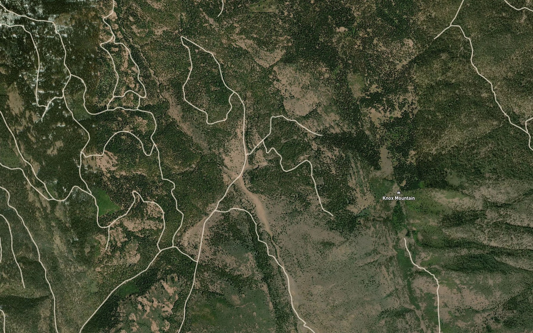 Satellite map of the Comfort Cabin Springs