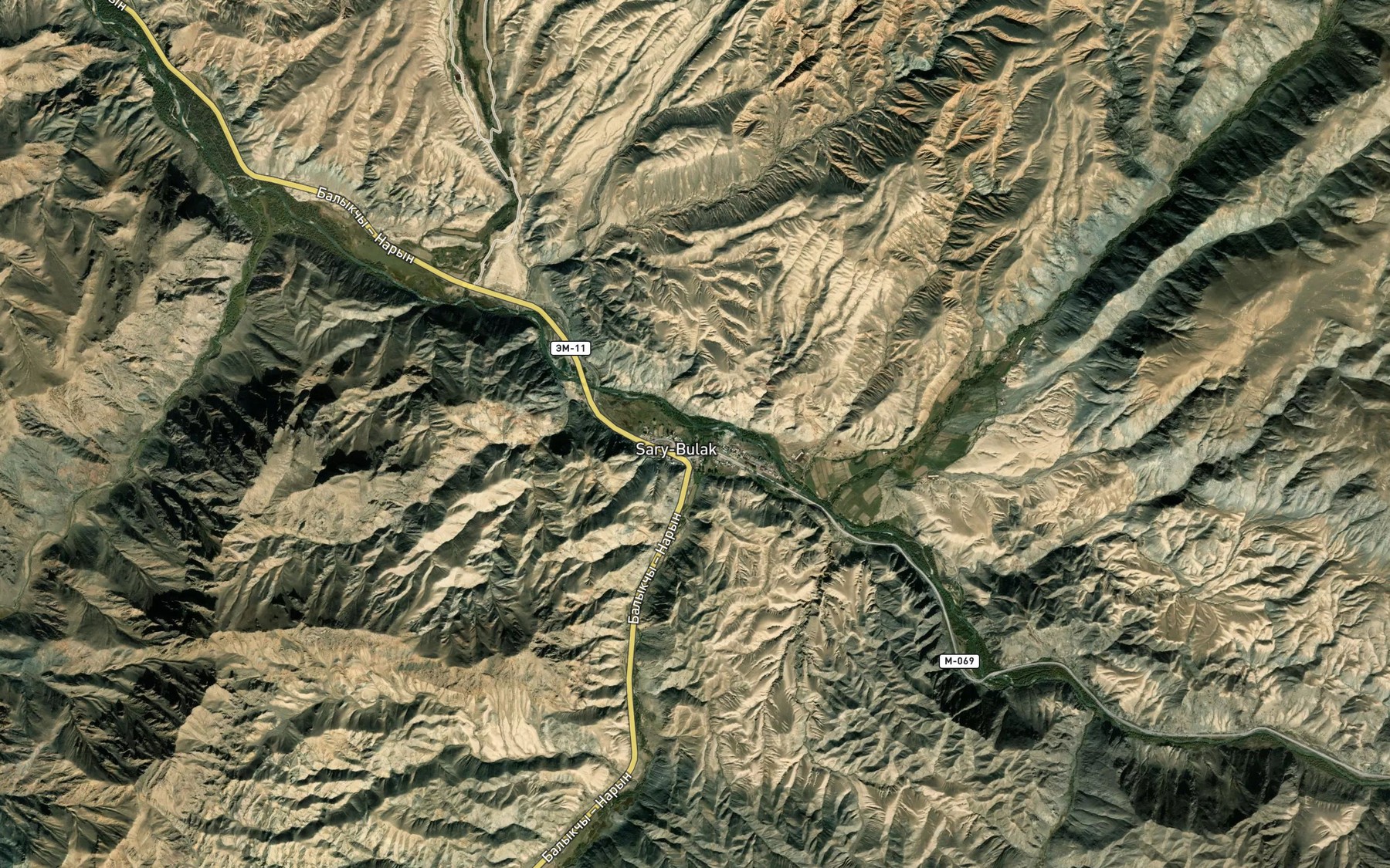 Satellite map of the Sarybulak