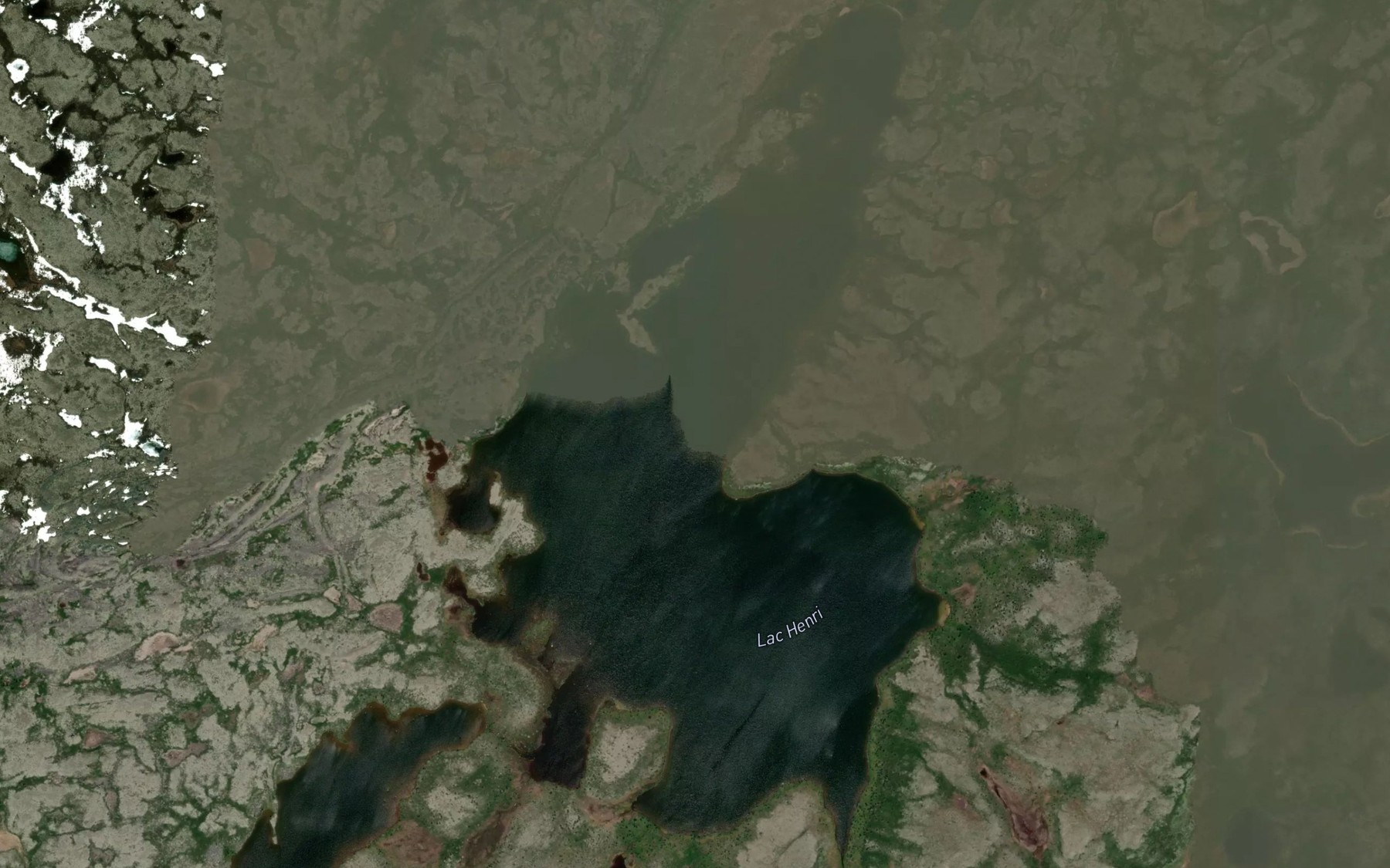 Satellite map of the Lac Henri