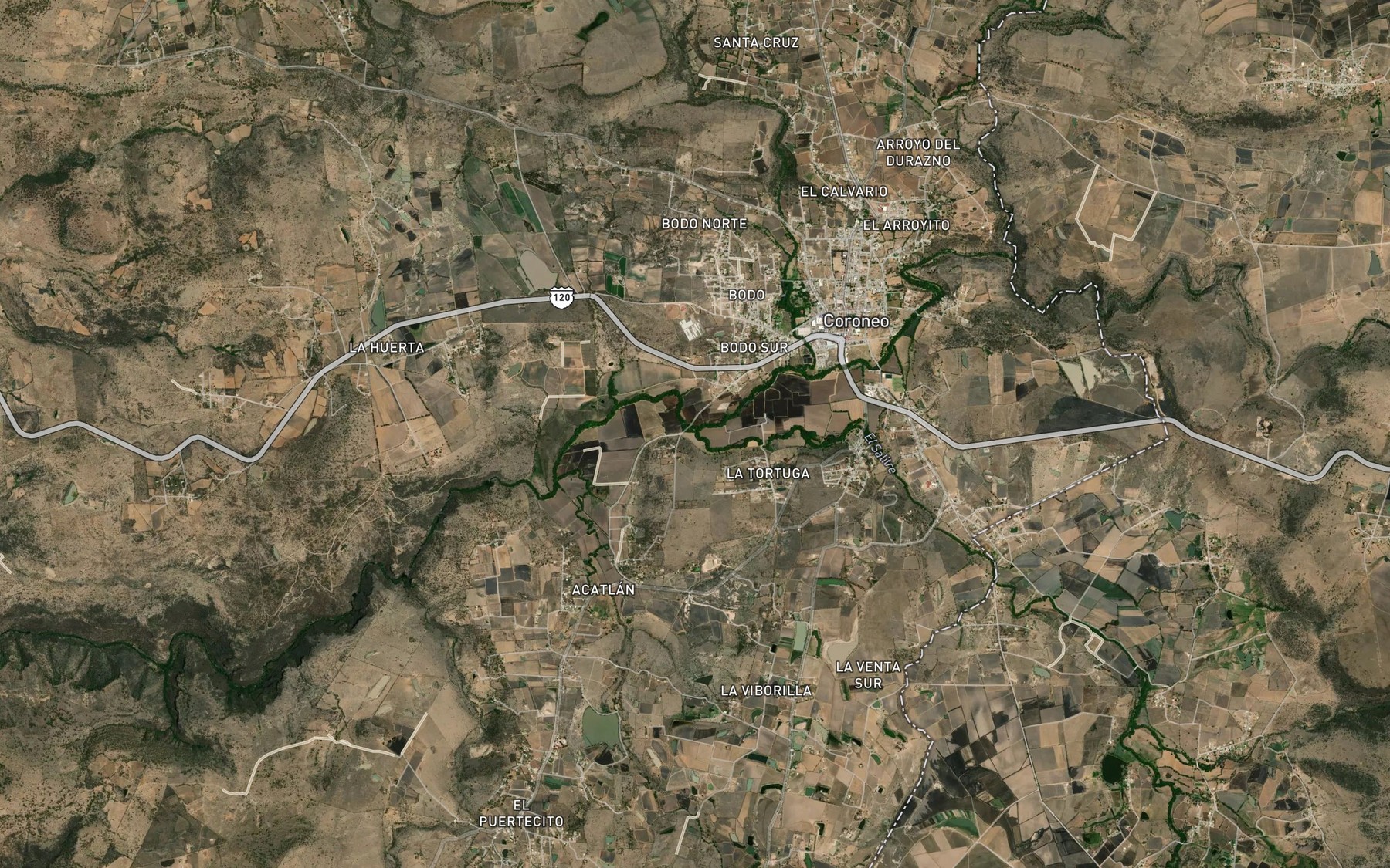 Satellite map of the El Salitre