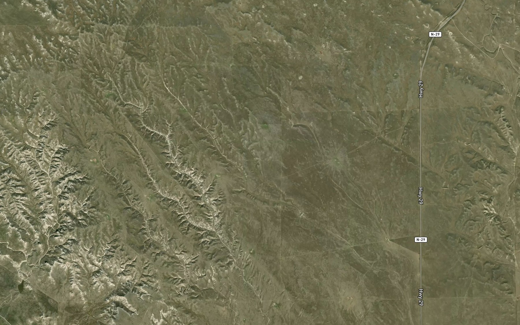 Satellite map of the Parsons Reservoir