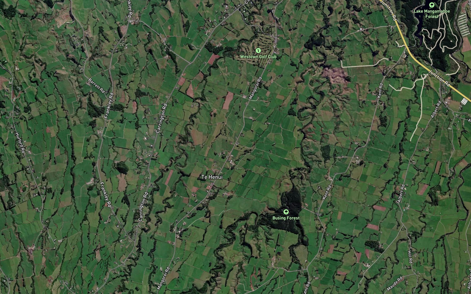 Satellite map of the Taruawakanga Stream