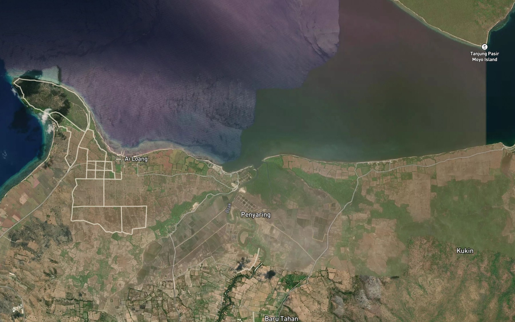 Satellite map of the Brang Pulit