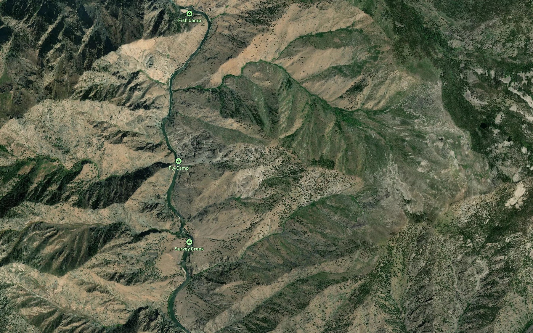 Satellite map of the Kimmel Creek